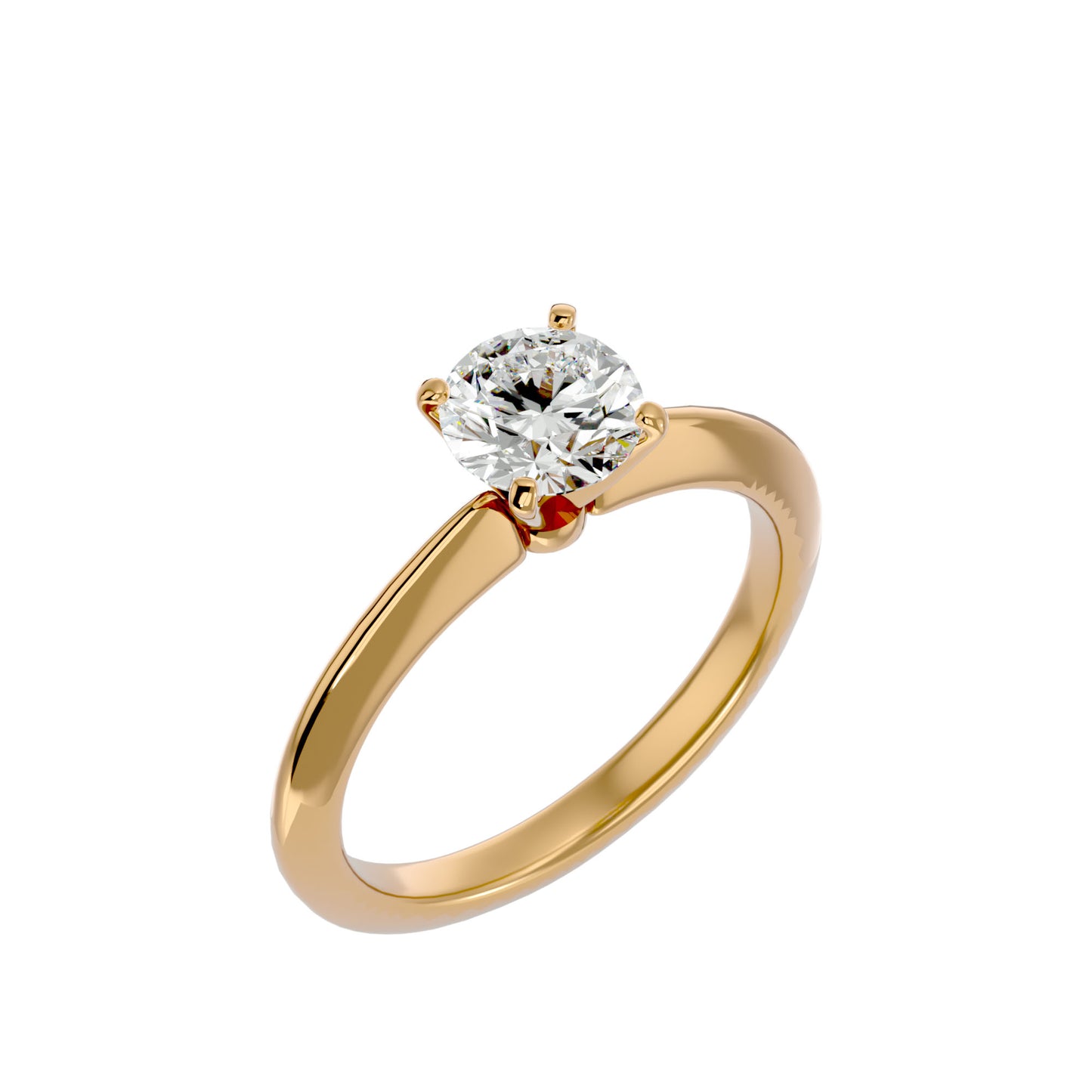 Crown diamond engagement ring