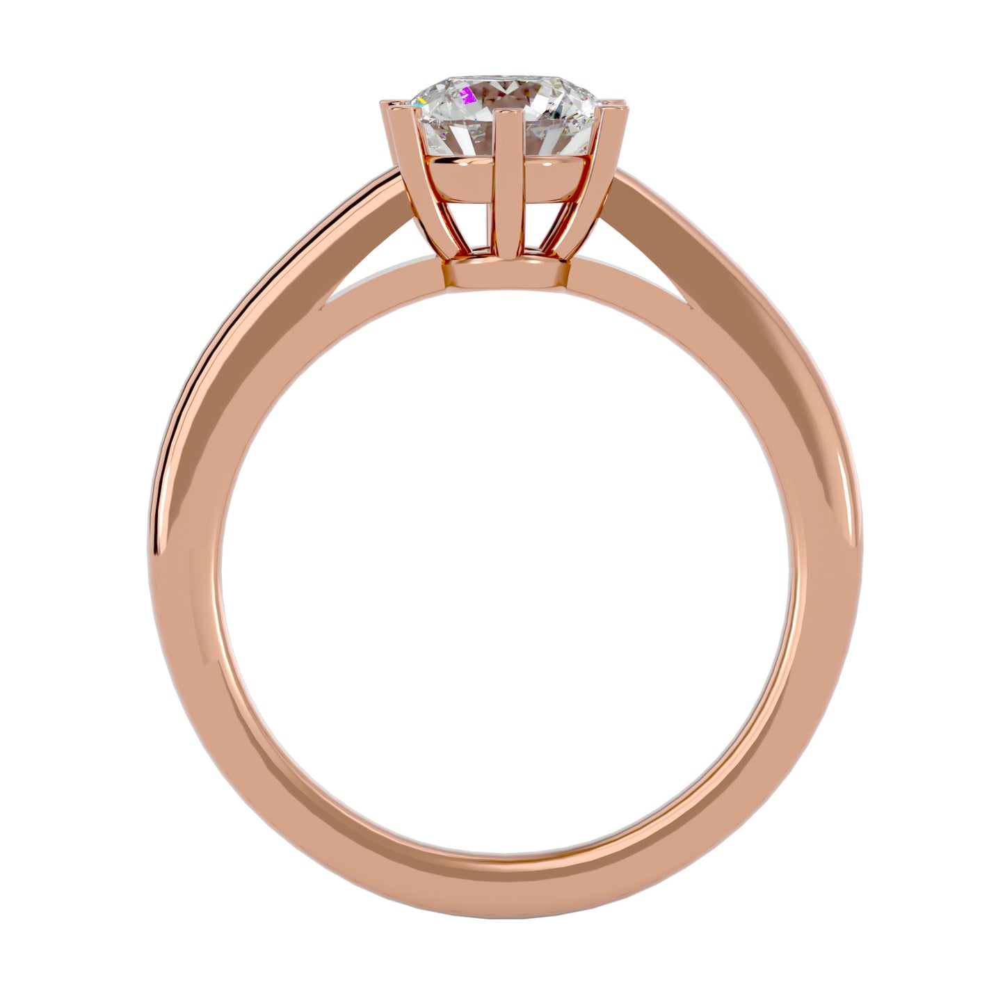 Flora round diamond engagement ring
