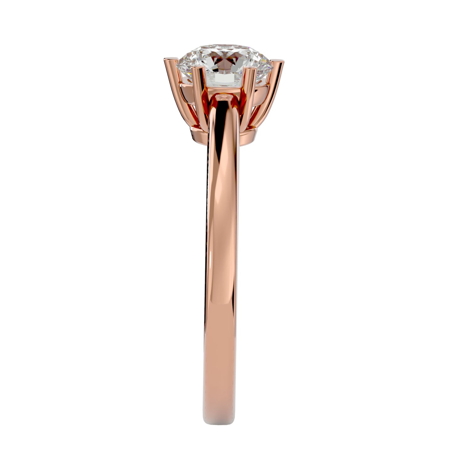 Flora round diamond engagement ring
