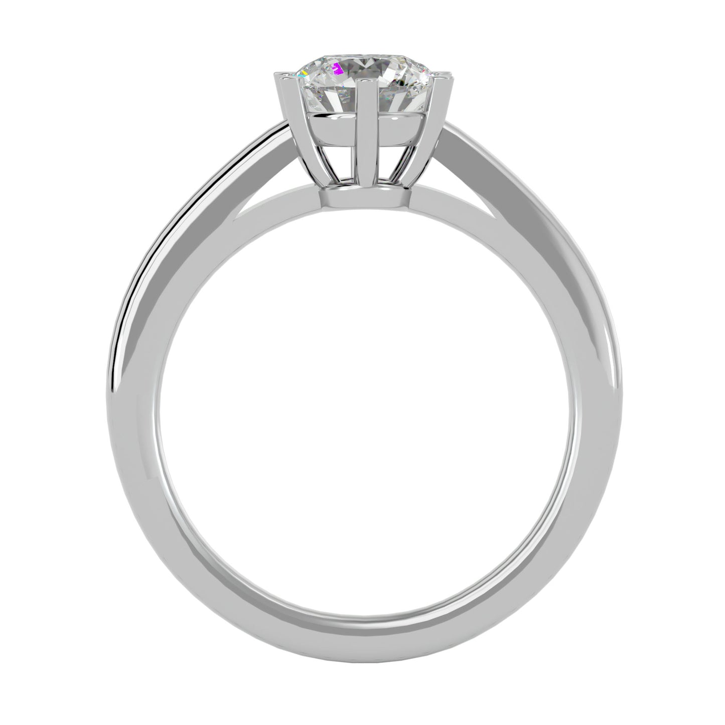 Flora round diamond engagement ring