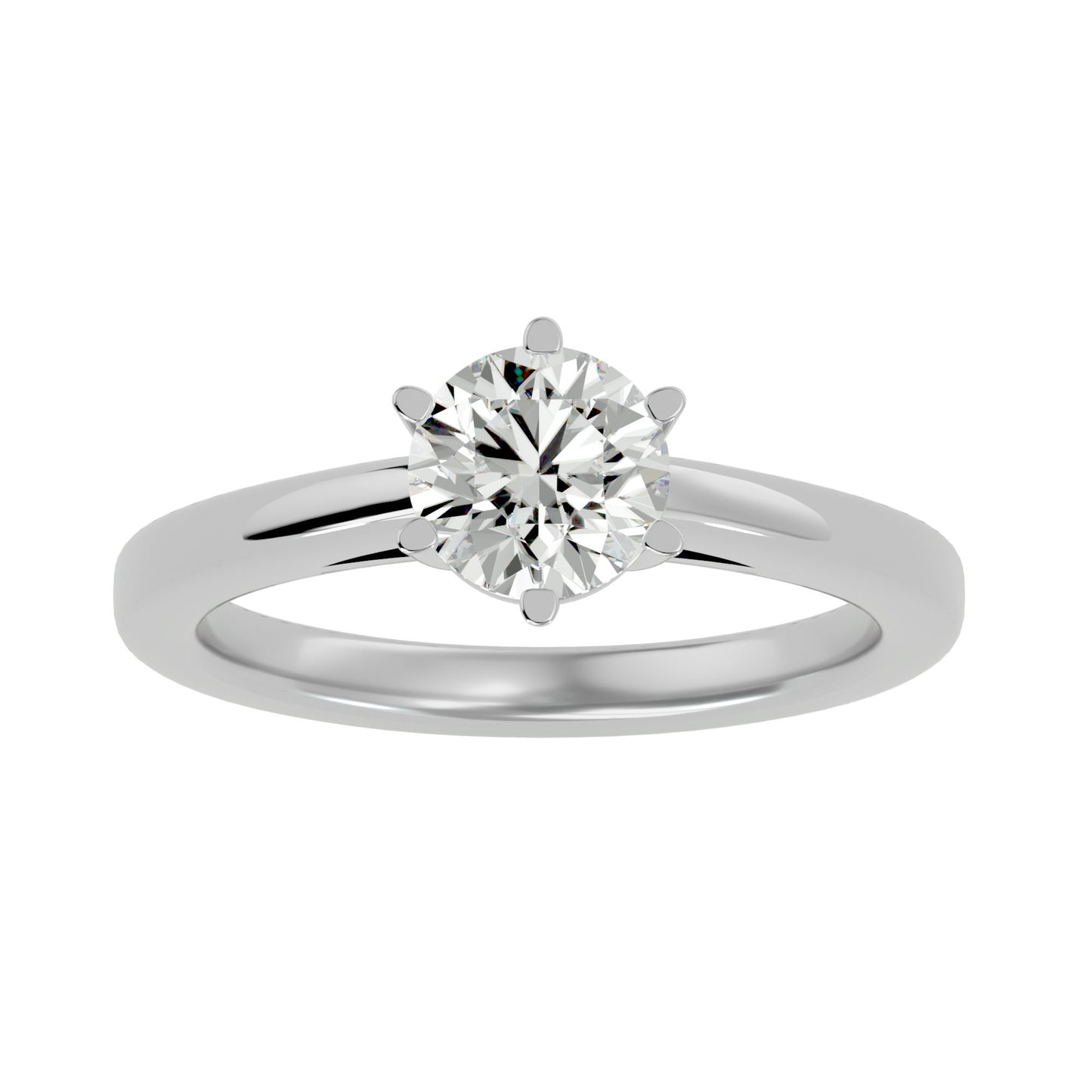 Flora round diamond engagement ring