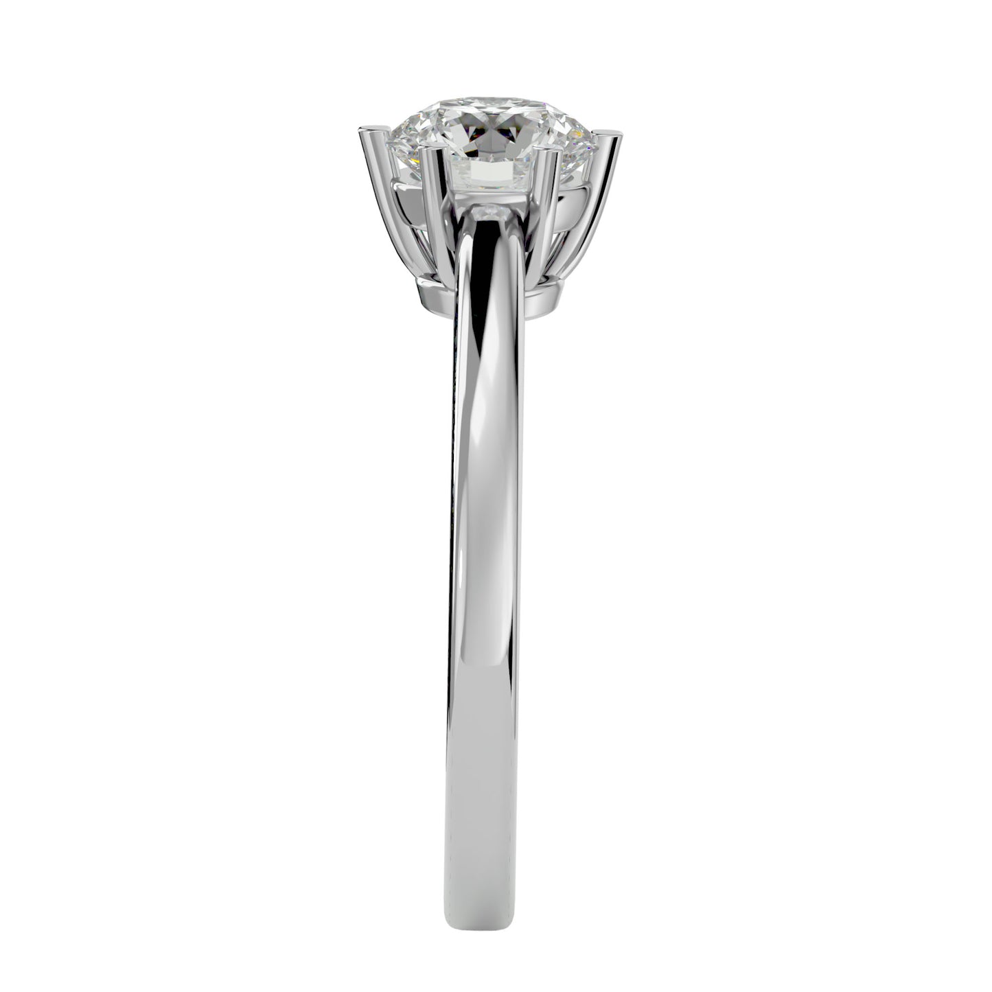 Flora round diamond engagement ring