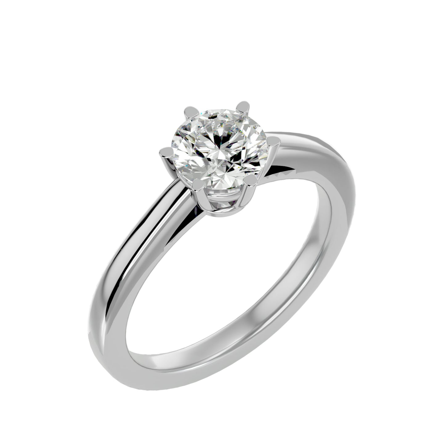 Flora round diamond engagement ring