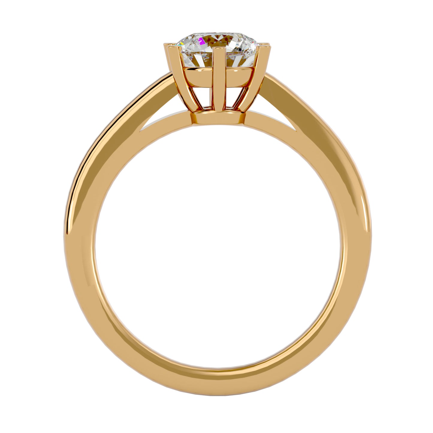 Flora round diamond engagement ring