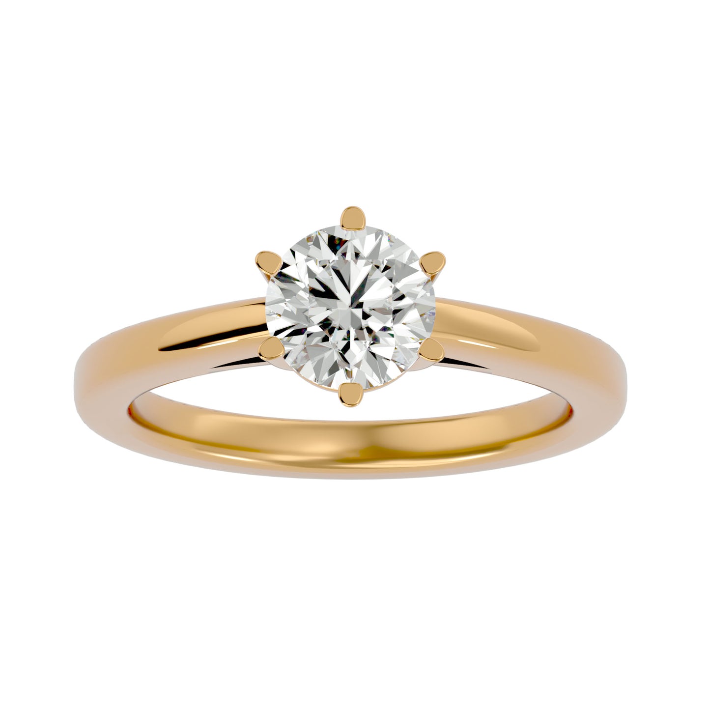 Flora round diamond engagement ring