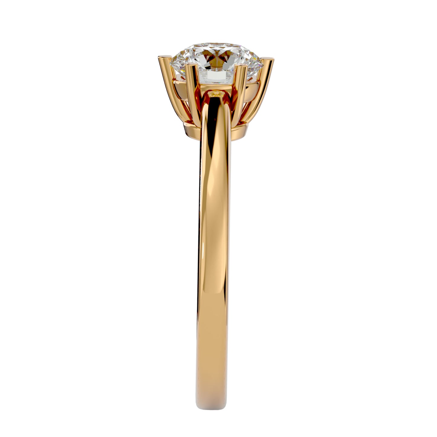 Flora round diamond engagement ring