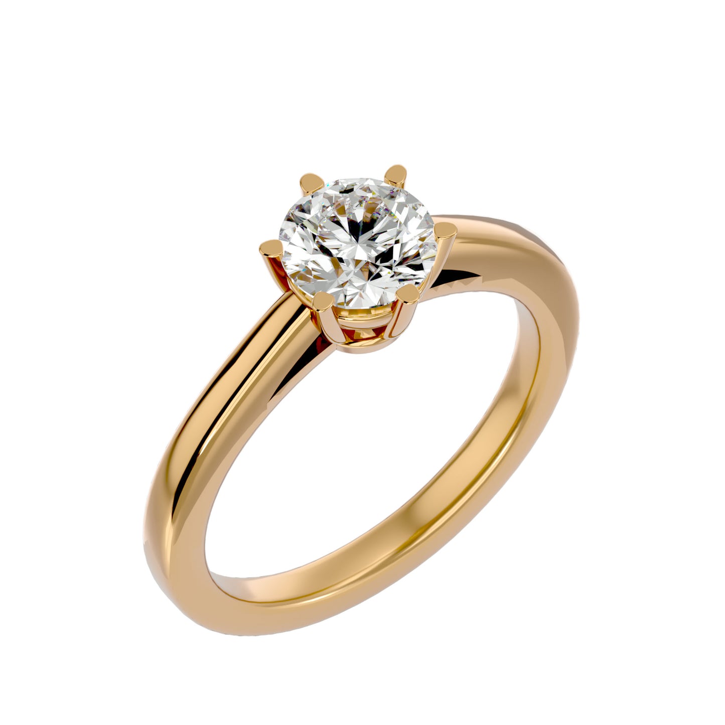 Flora round diamond engagement ring
