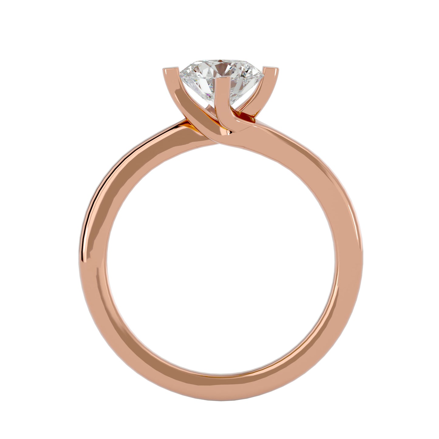 Ammy tapered diamond engagement ring