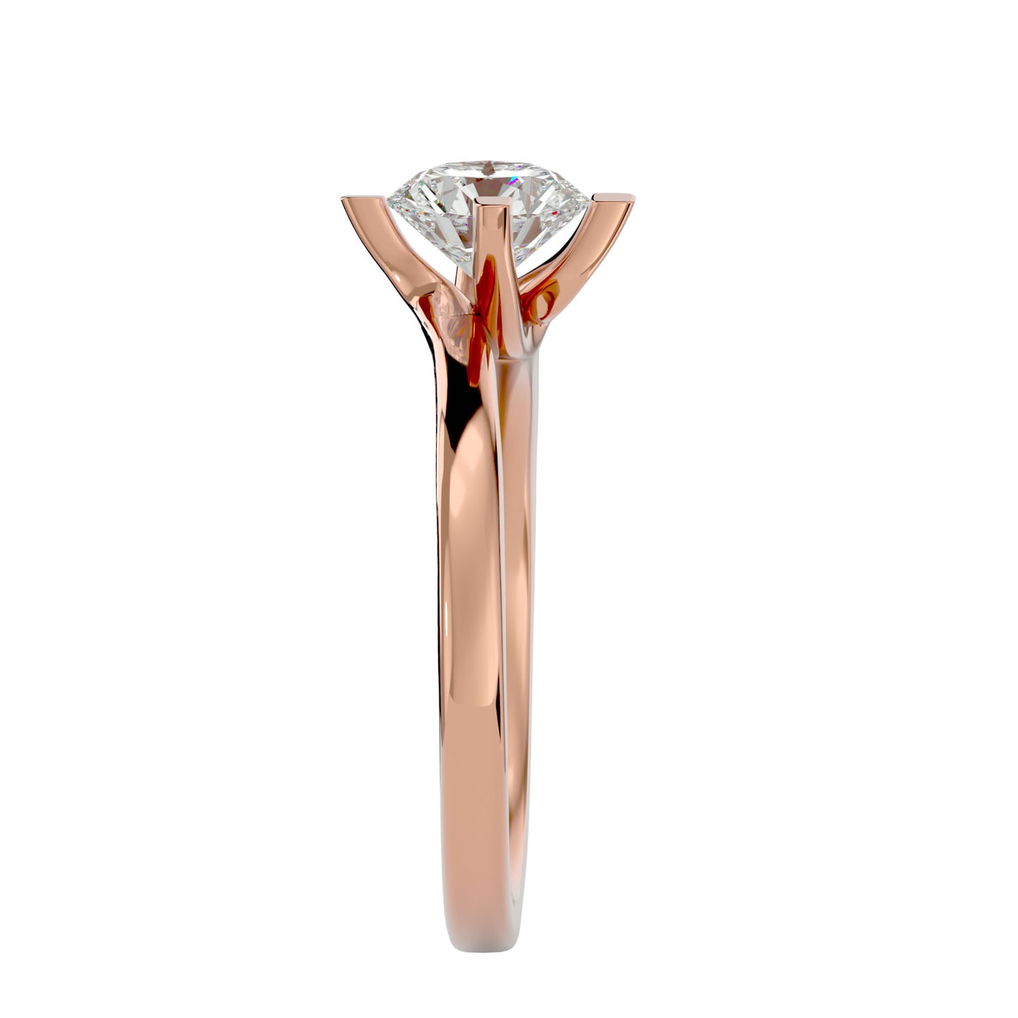 Ammy tapered diamond engagement ring