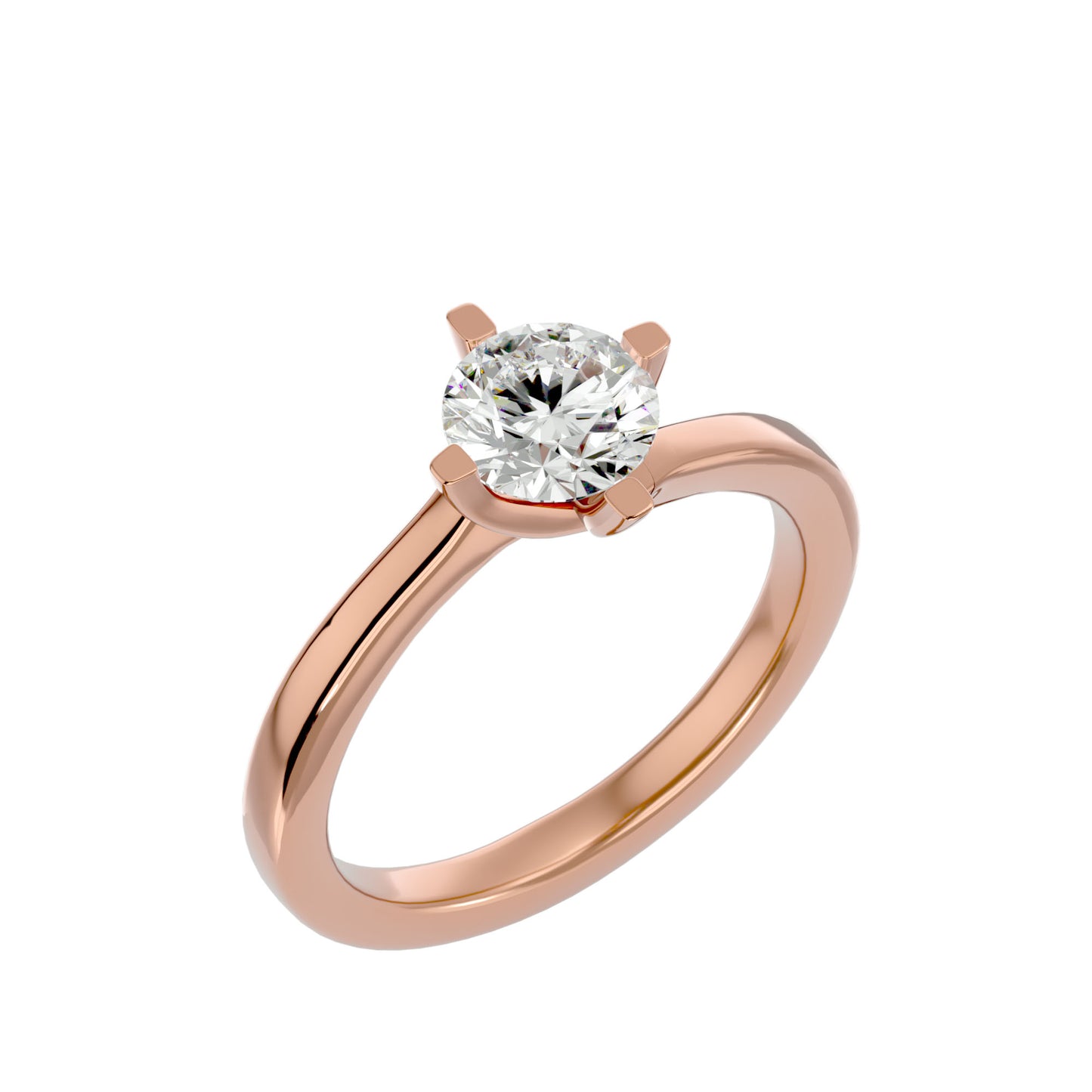 Ammy tapered diamond engagement ring