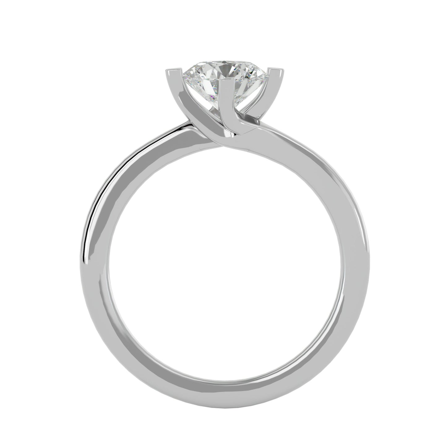 Ammy tapered diamond engagement ring