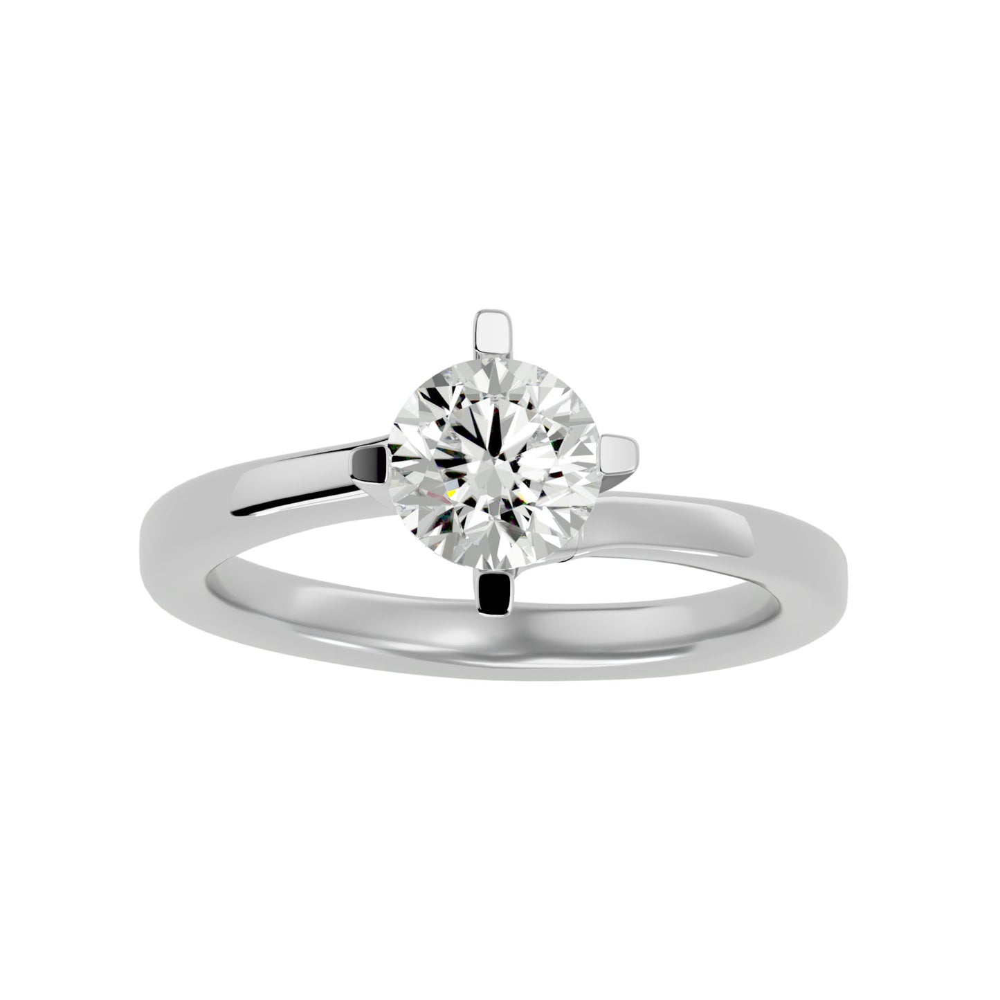 Ammy tapered diamond engagement ring