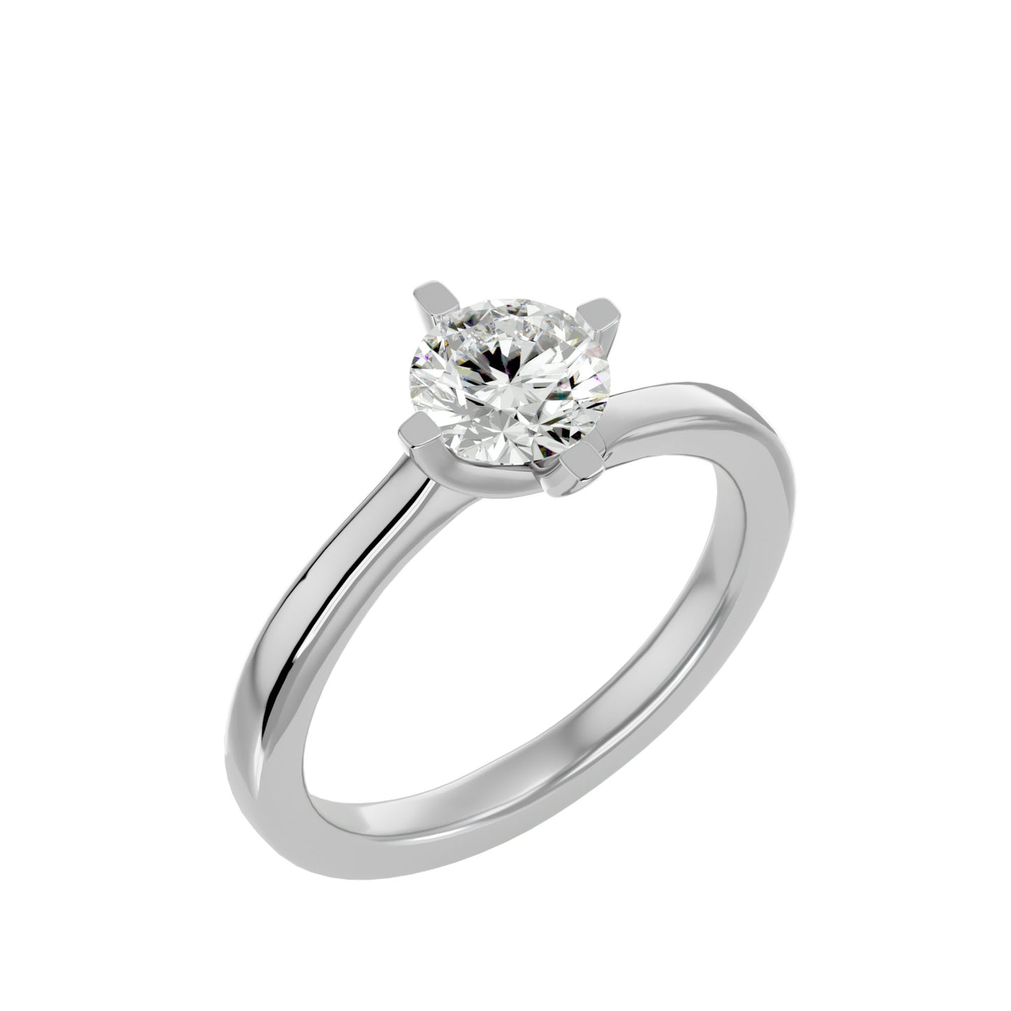 Ammy tapered diamond engagement ring