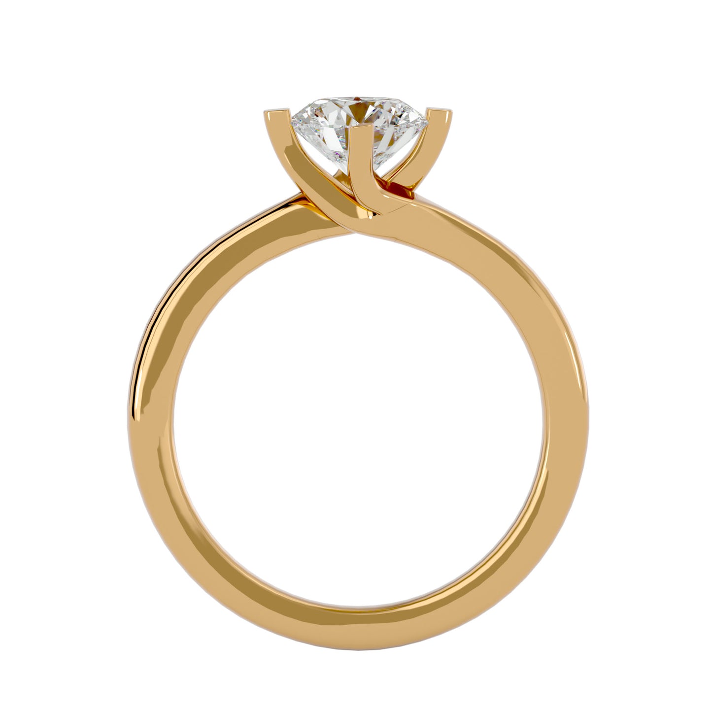 Ammy tapered diamond engagement ring