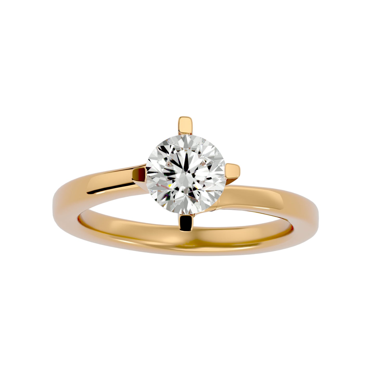 Ammy tapered diamond engagement ring
