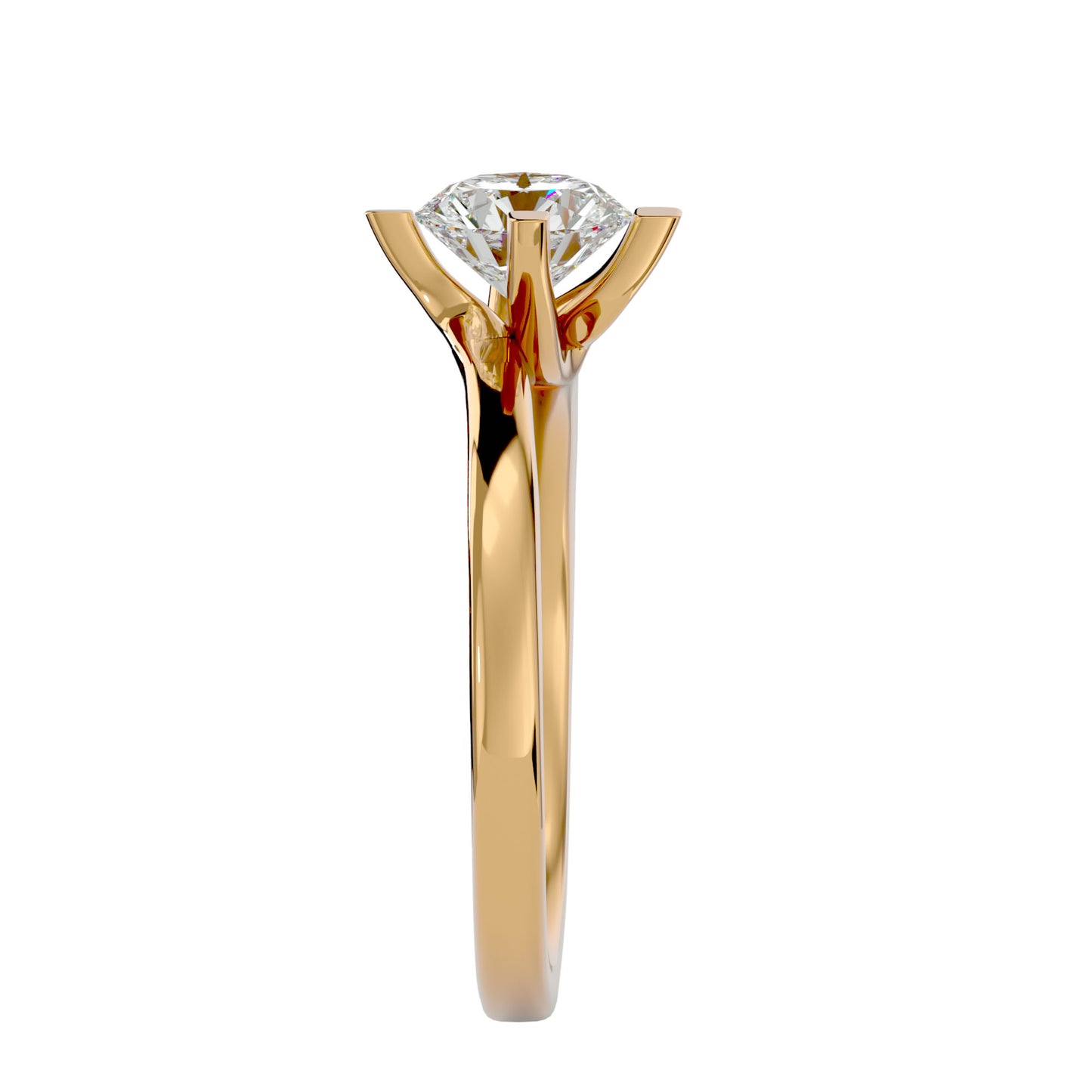 Ammy tapered diamond engagement ring