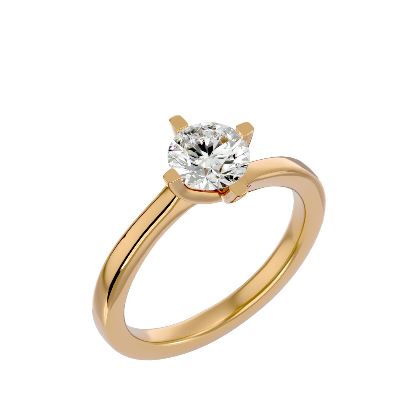 Ammy tapered diamond engagement ring