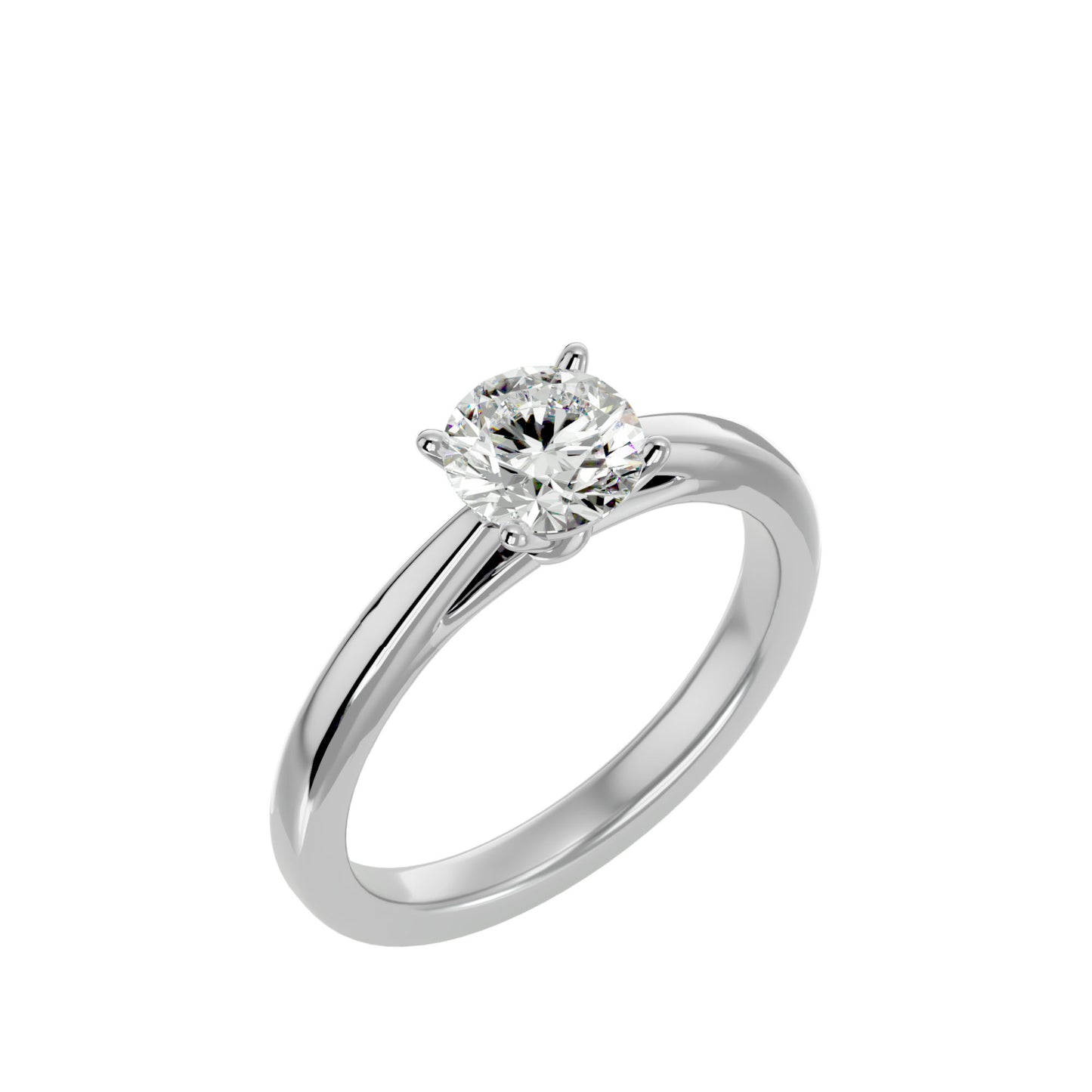 Twisted Round diamond engagement ring