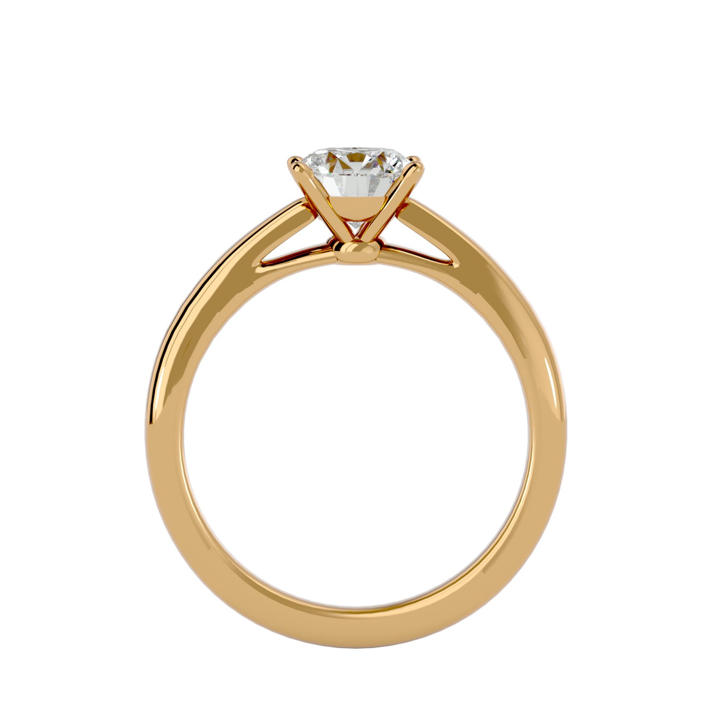 Twisted Round diamond engagement ring