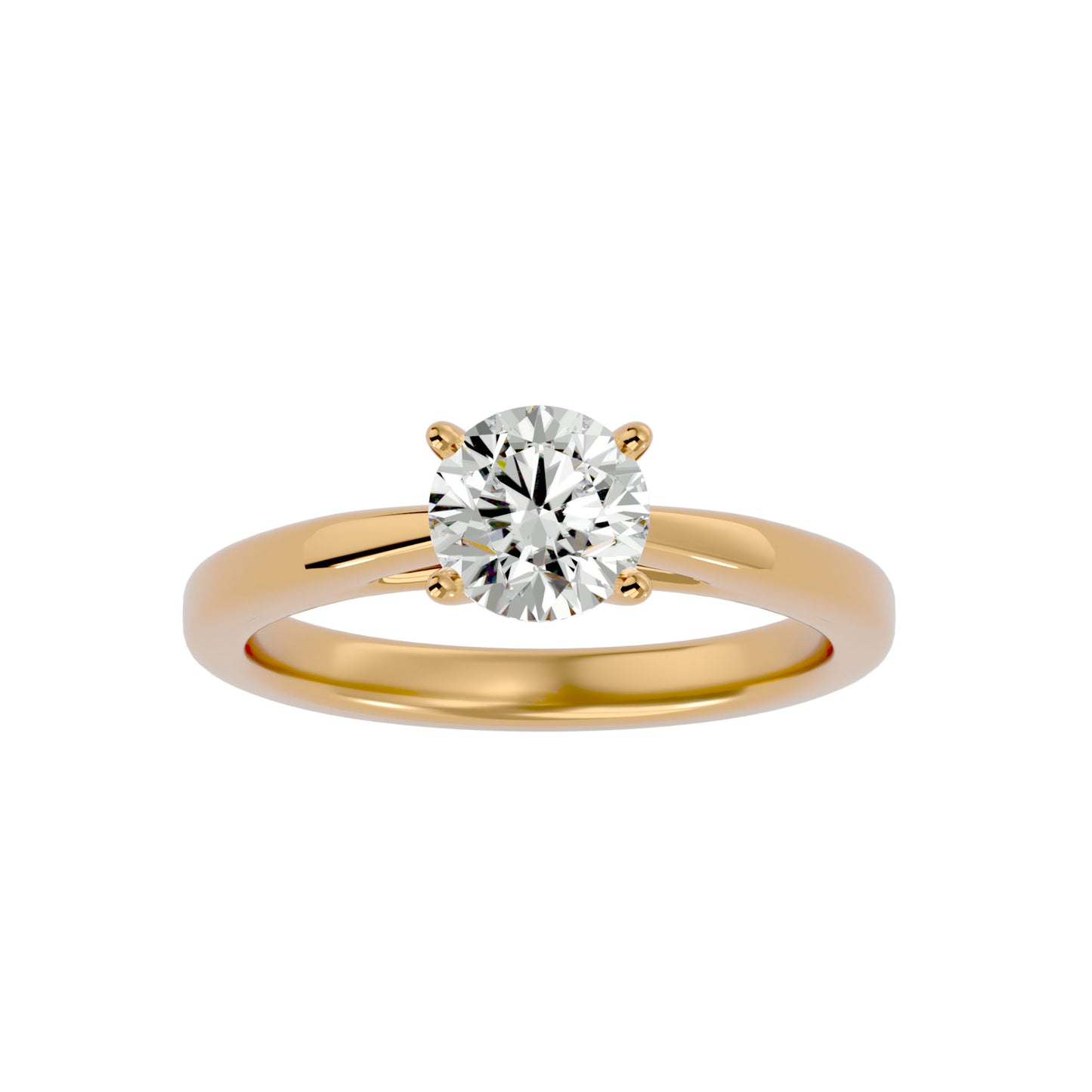 Twisted Round diamond engagement ring