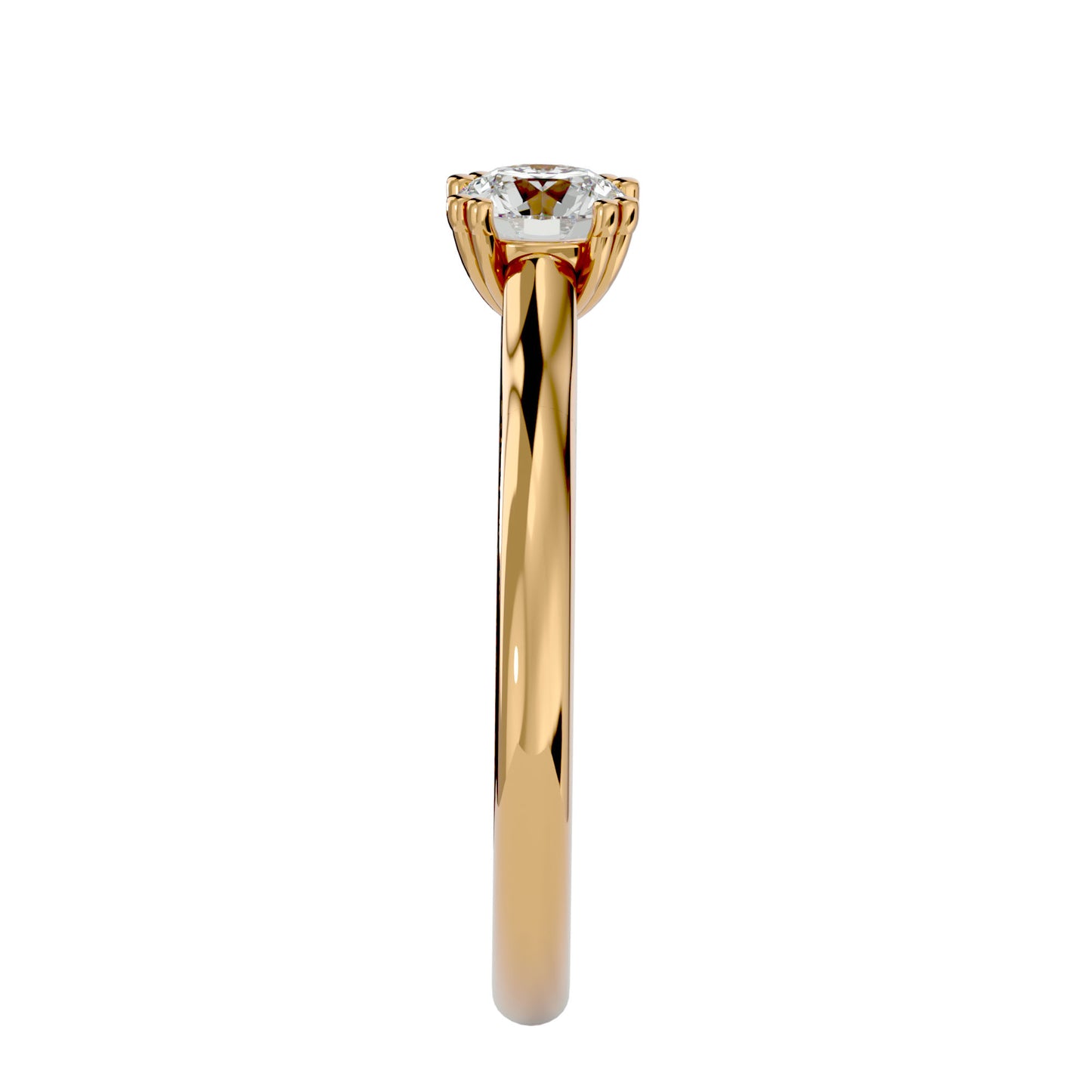 Split prong diamond engagement ring