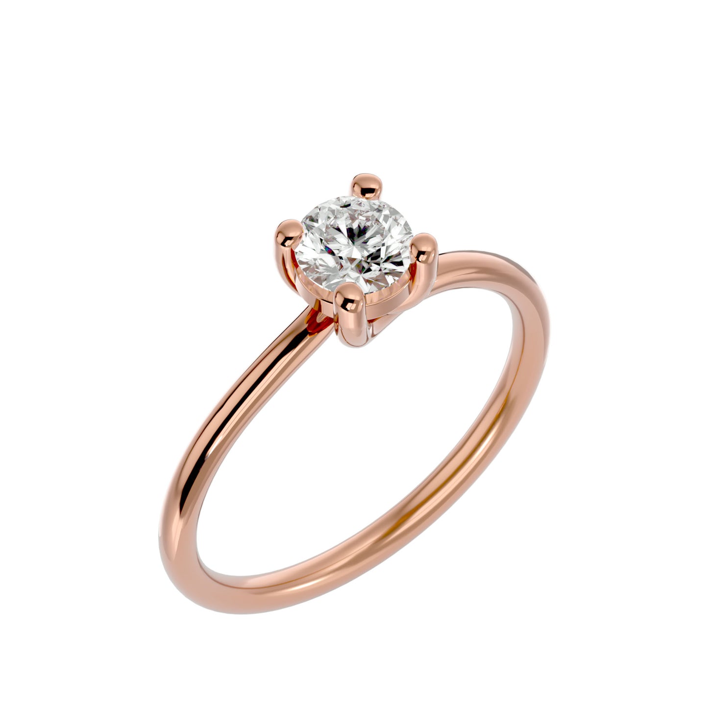 Arina Side stone milligrain diamond engagement rinf