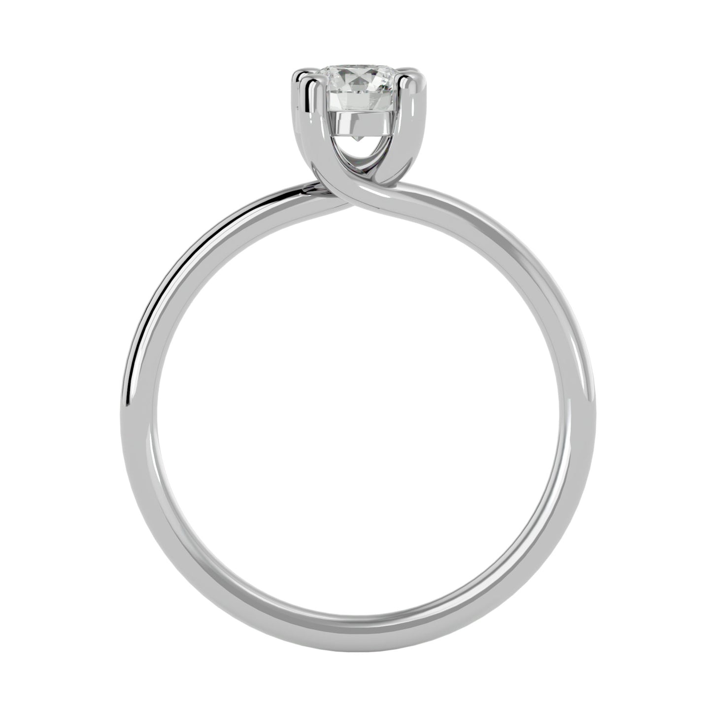Arina Side stone milligrain diamond engagement rinf