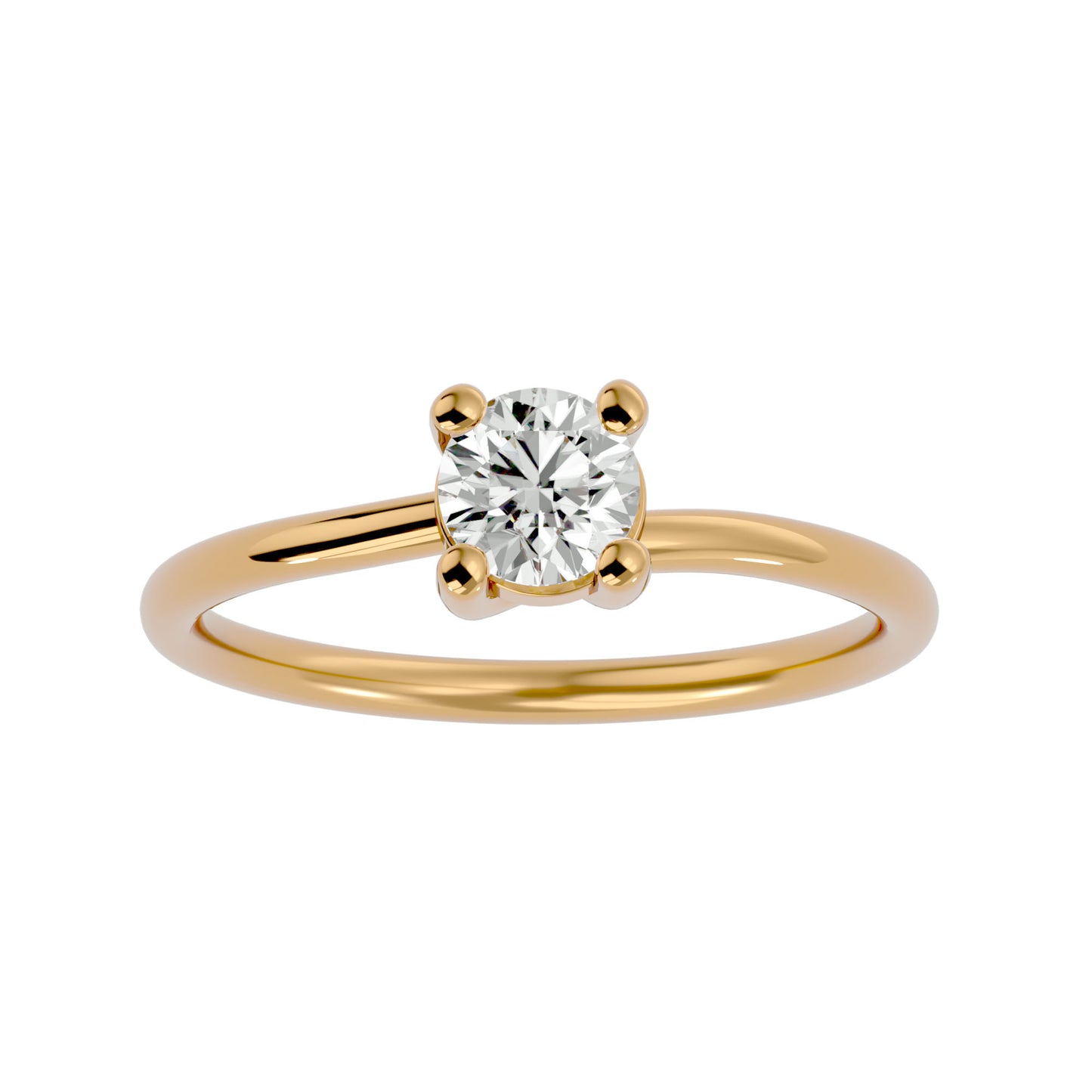 Arina Side stone milligrain diamond engagement rinf