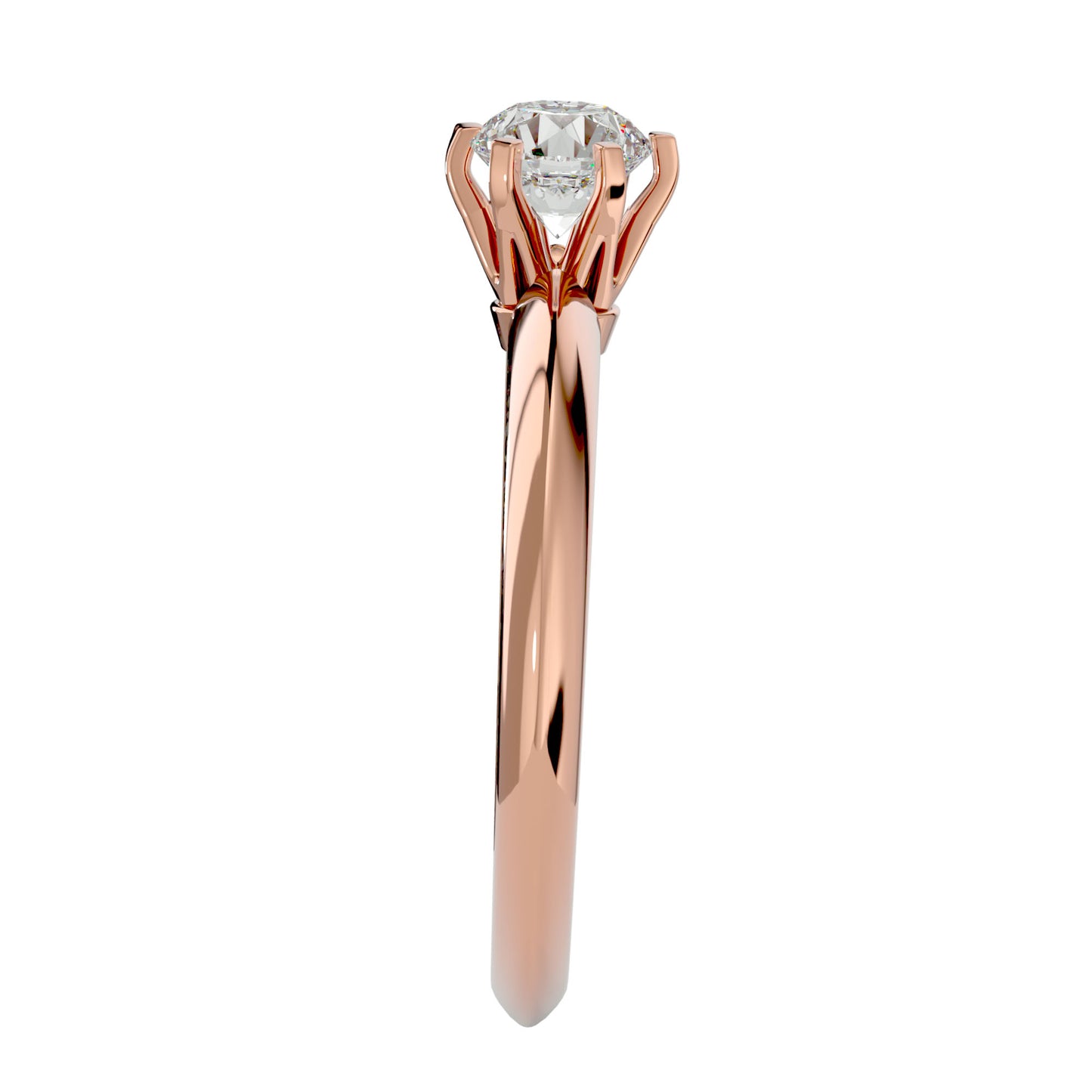 Criss cross with curve band diamond engagement ring