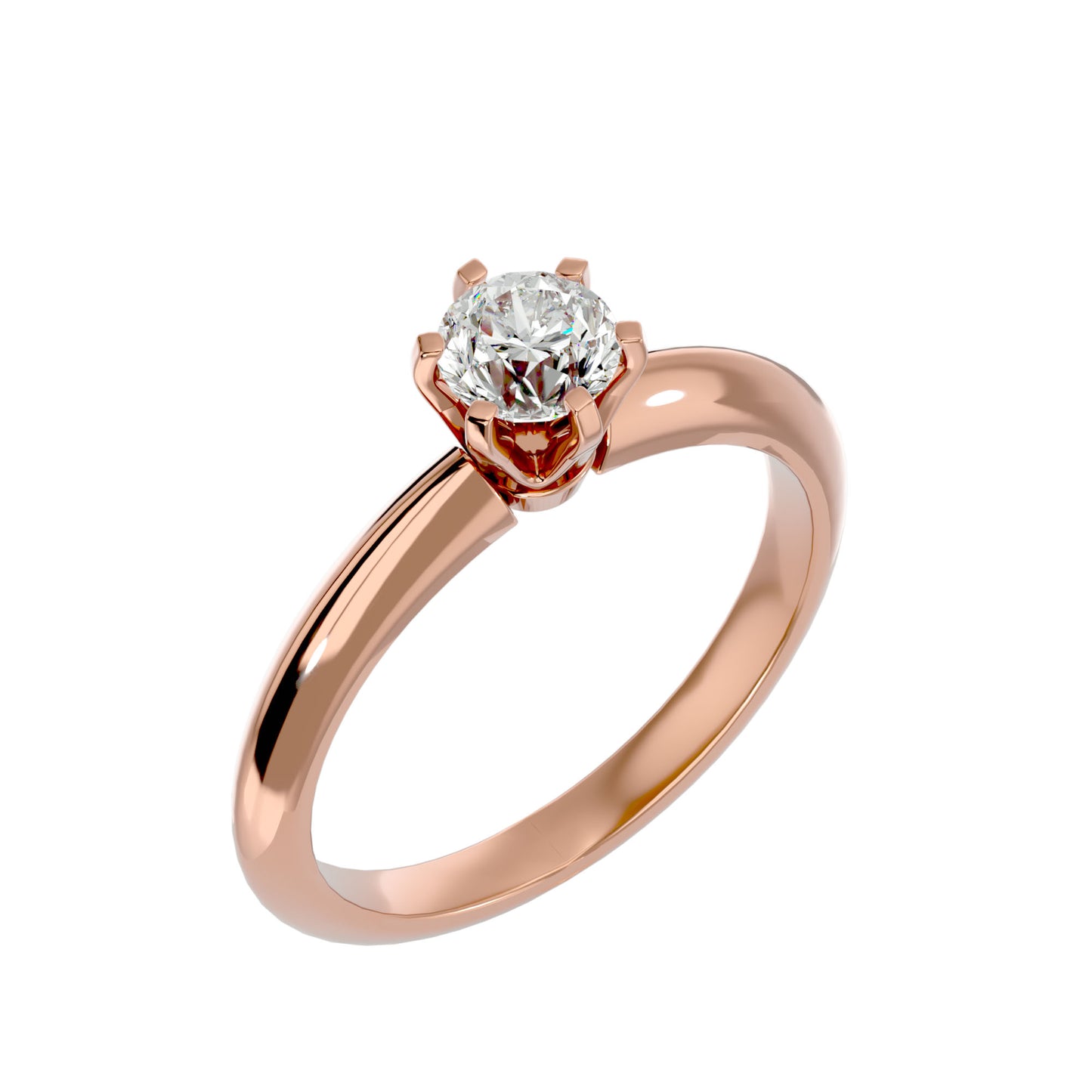 Criss cross with curve band diamond engagement ring