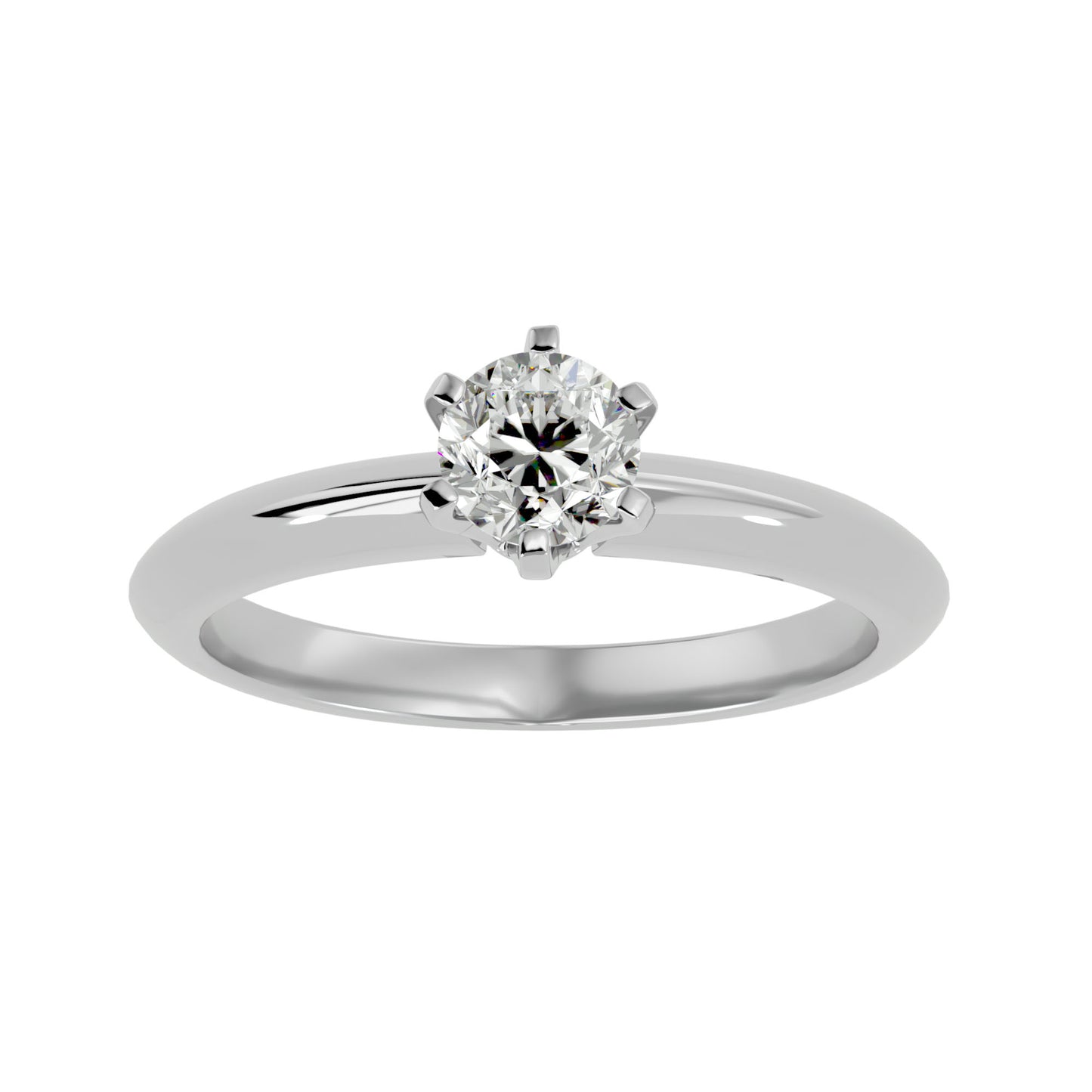Criss cross with curve band diamond engagement ring