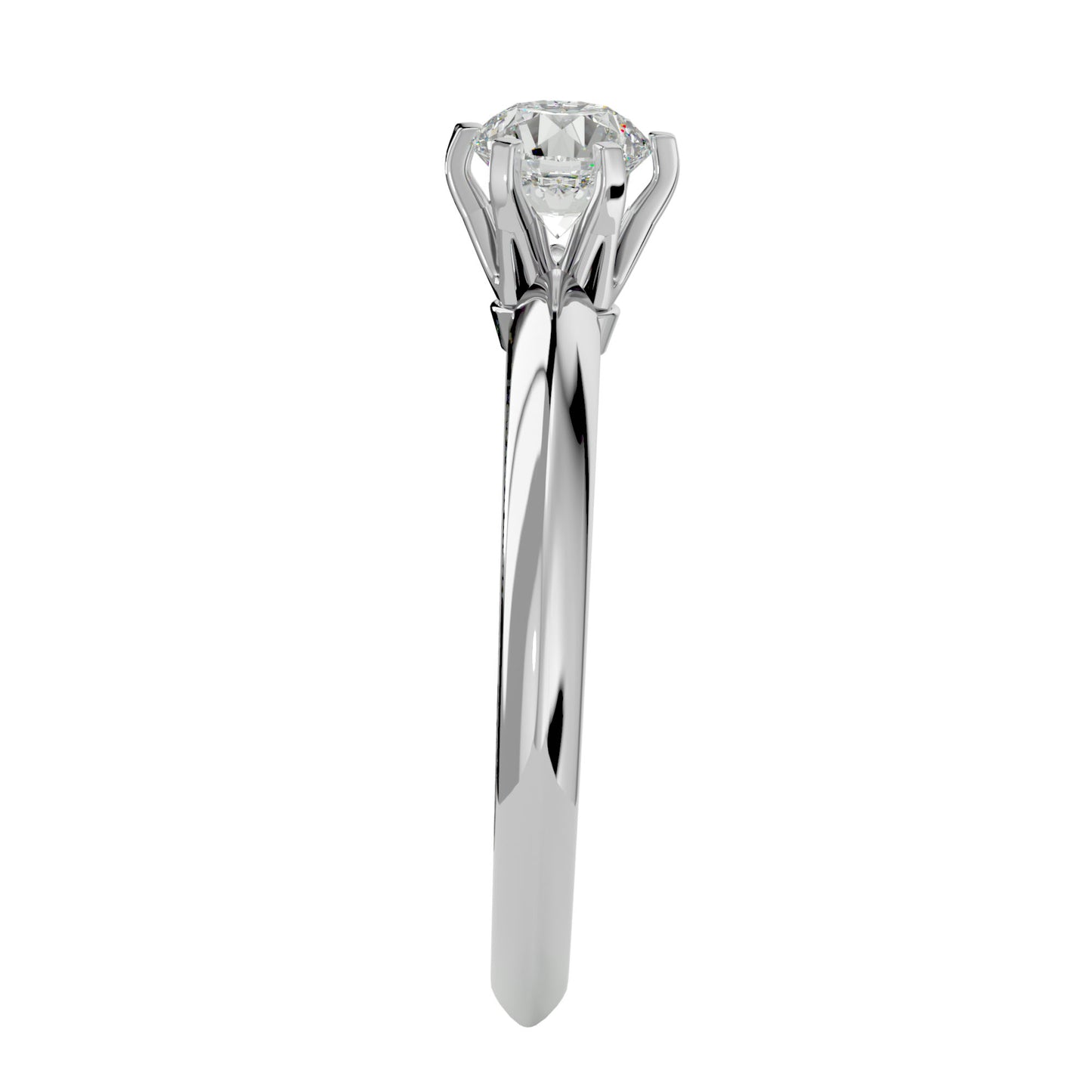 Criss cross with curve band diamond engagement ring