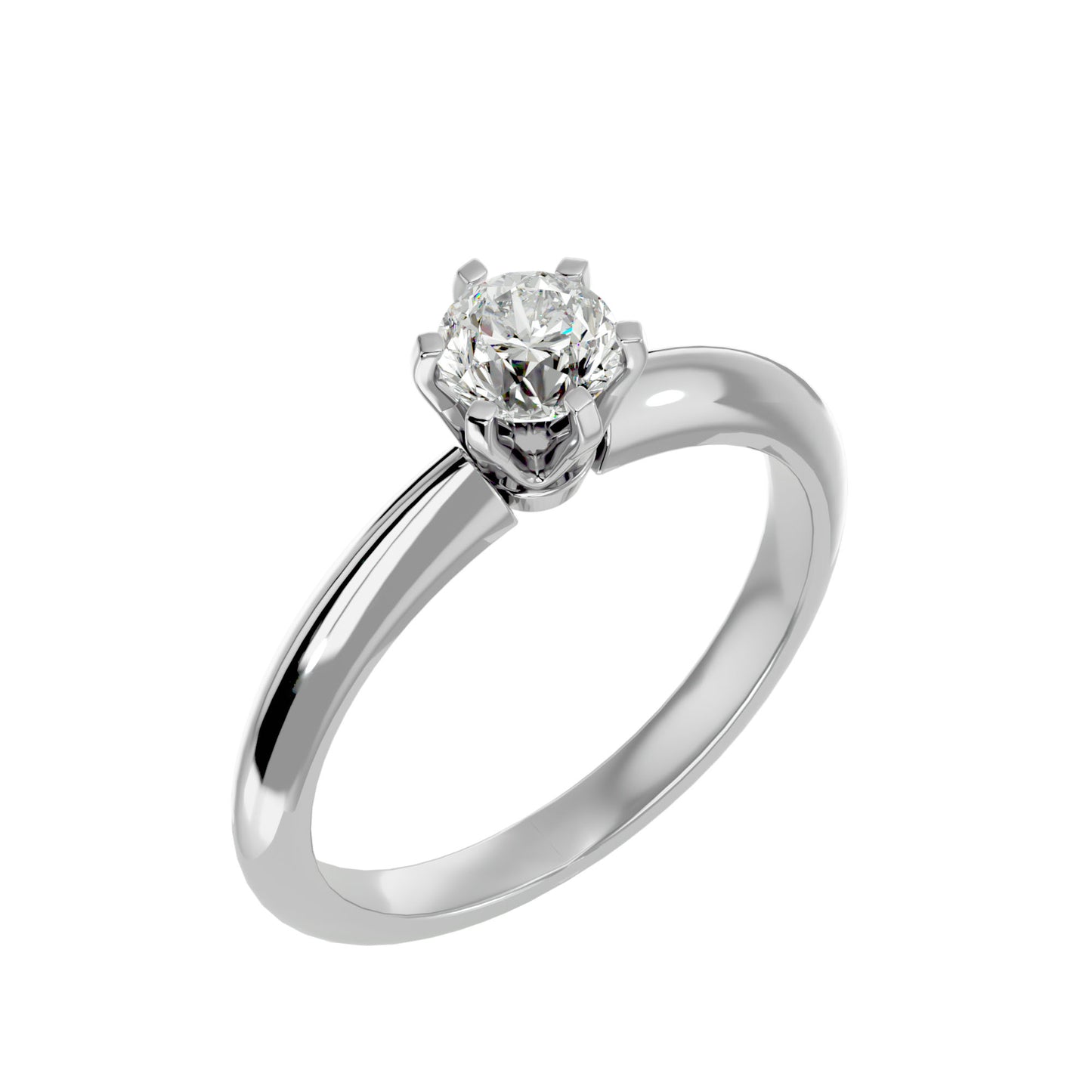 Criss cross with curve band diamond engagement ring