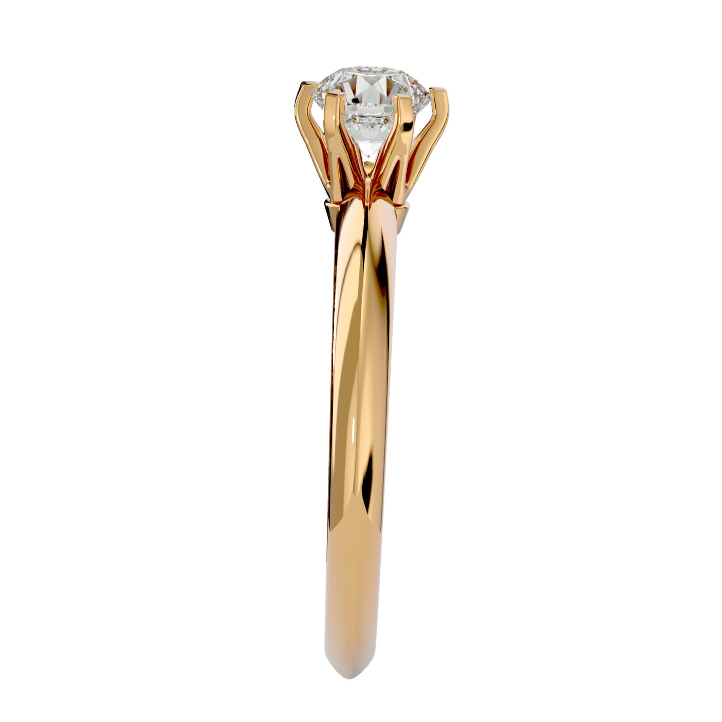 Criss cross with curve band diamond engagement ring