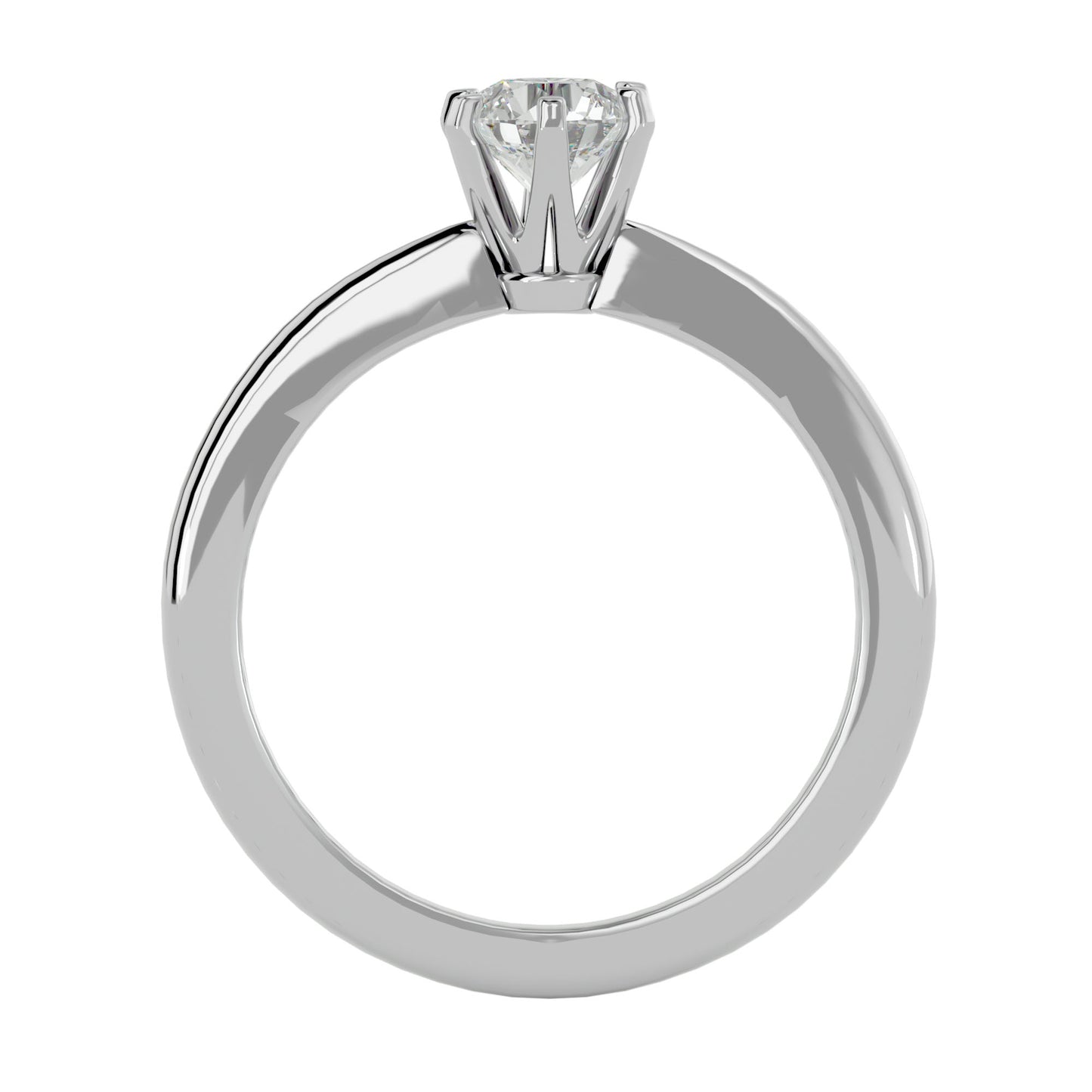 Round channel diamond engagement ring