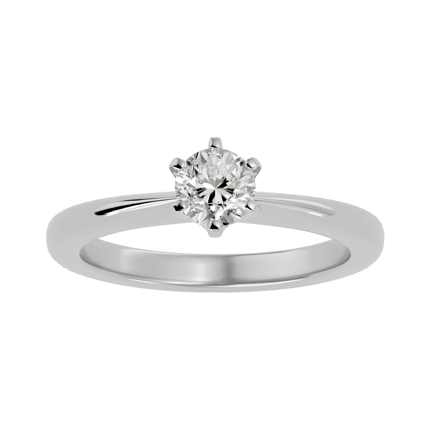 Round channel diamond engagement ring