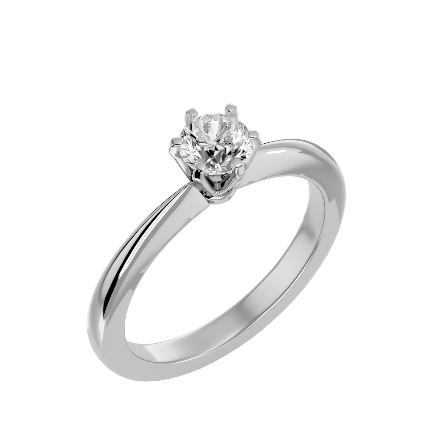 Round channel diamond engagement ring