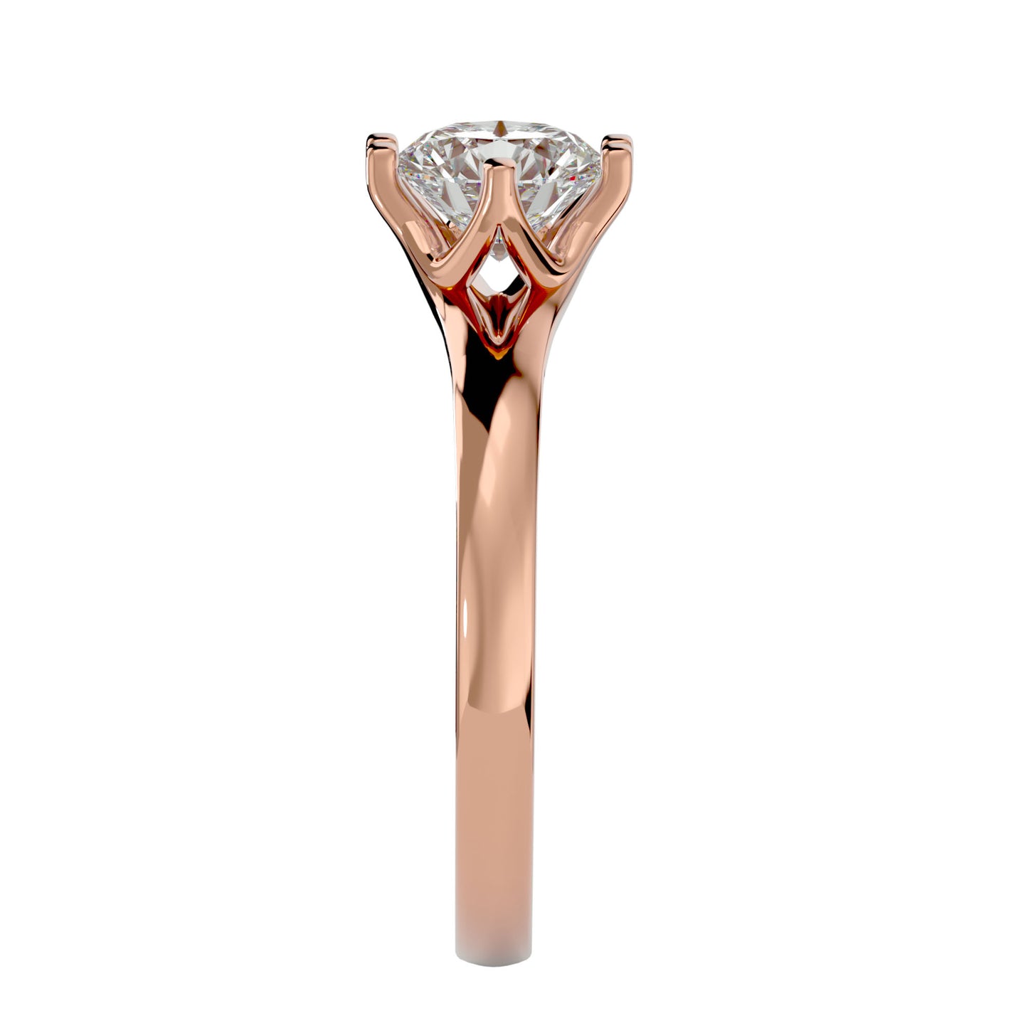 Classic side stone engagement ring