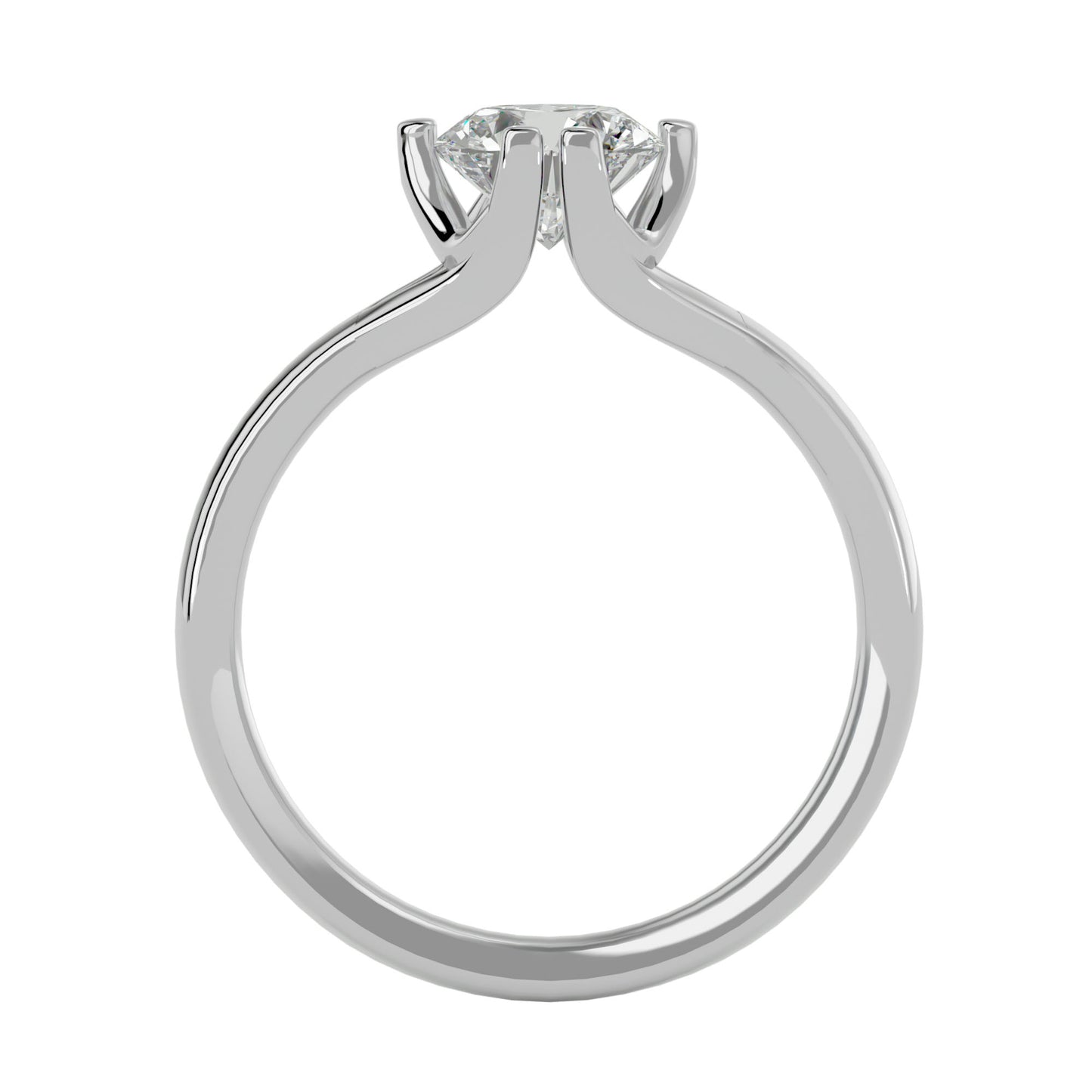 Classic side stone engagement ring