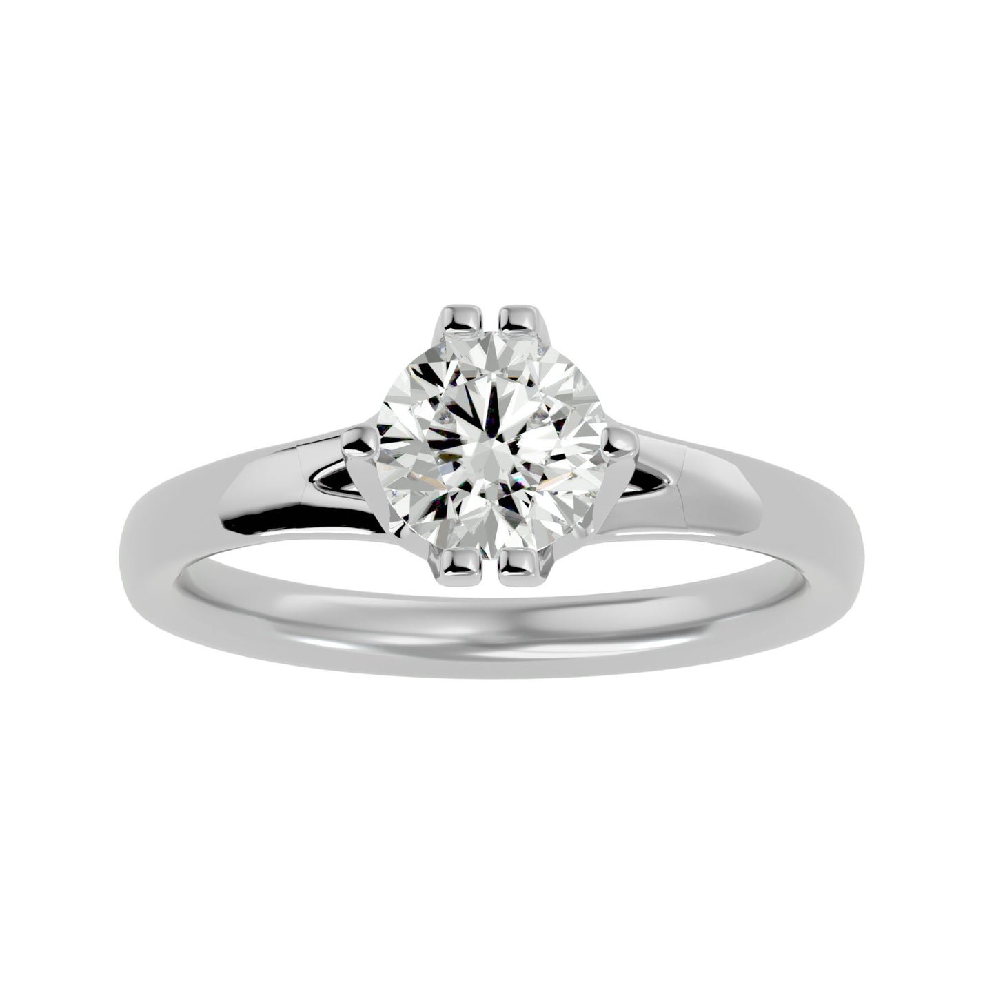 Classic side stone engagement ring