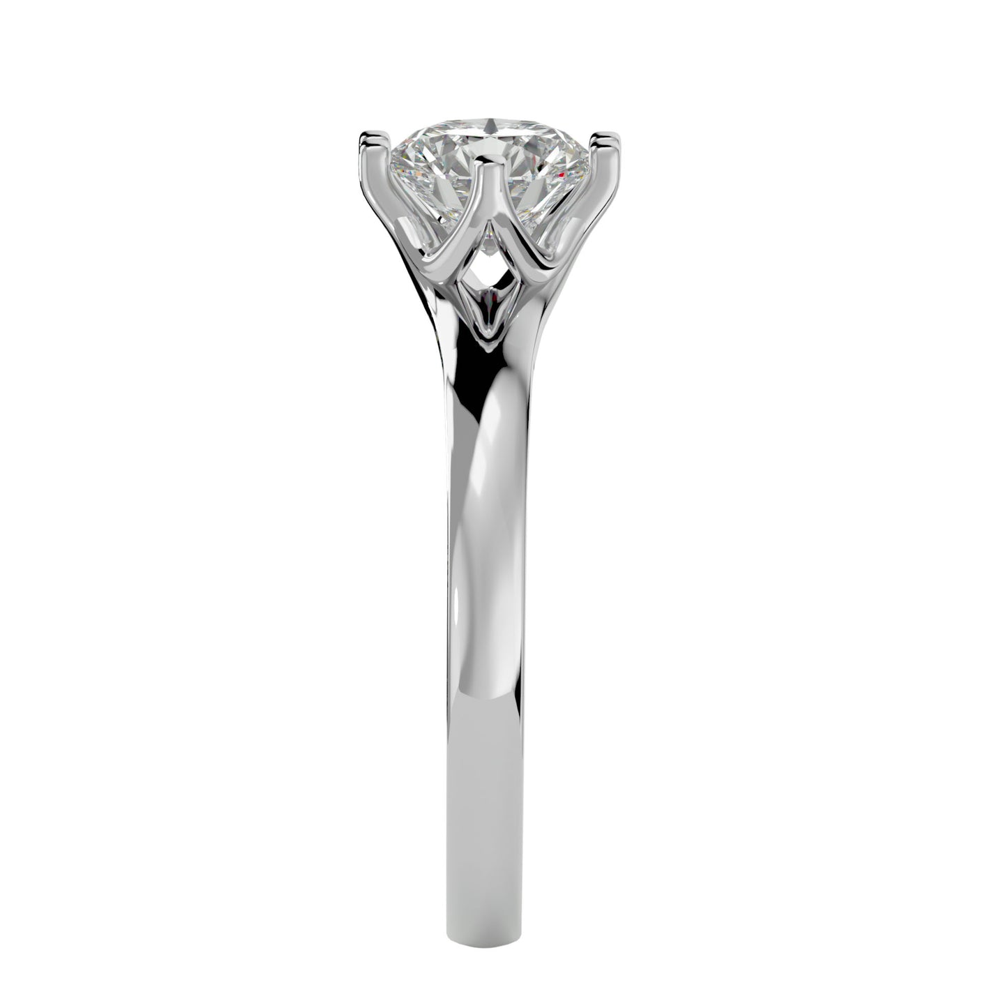 Classic side stone engagement ring
