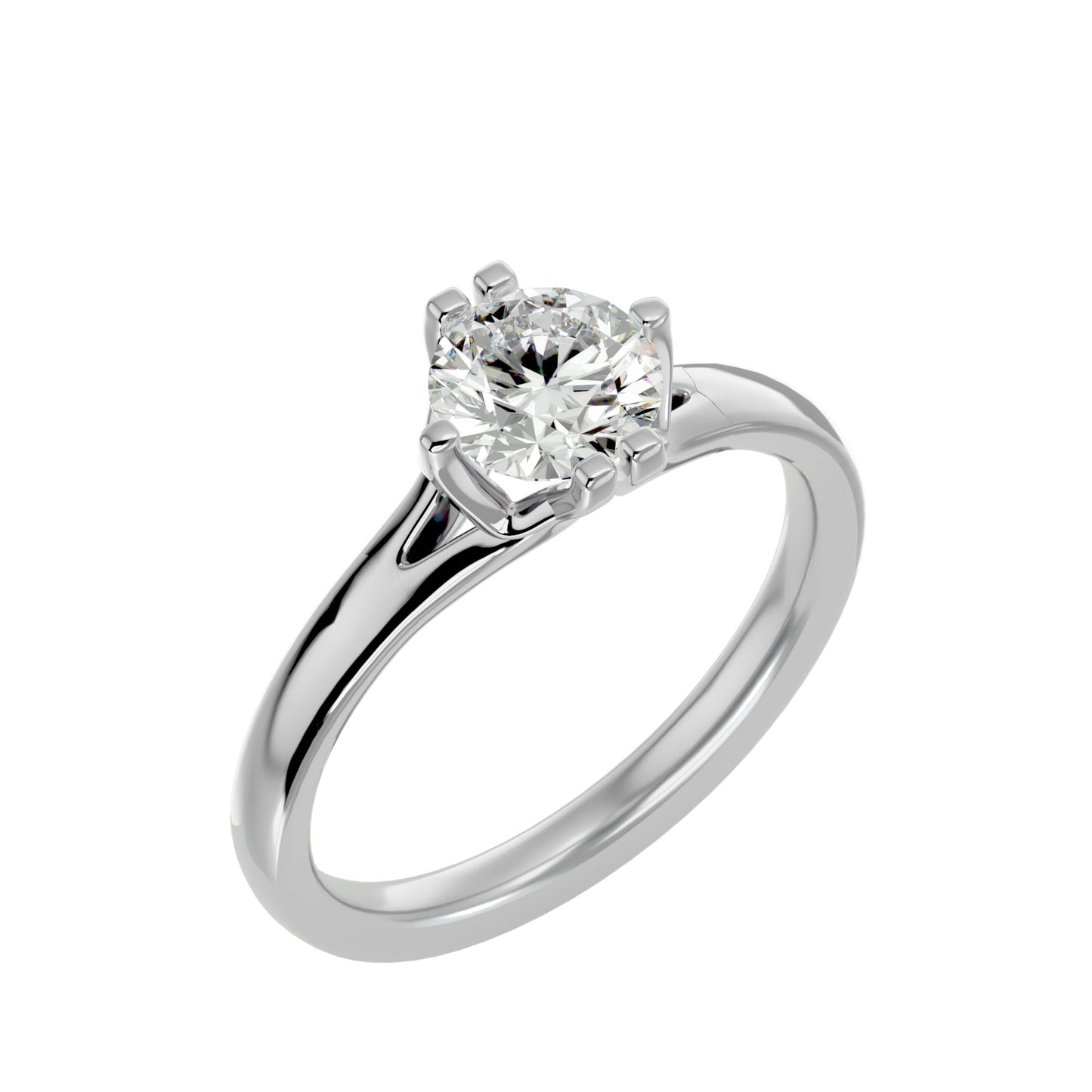 Classic side stone engagement ring