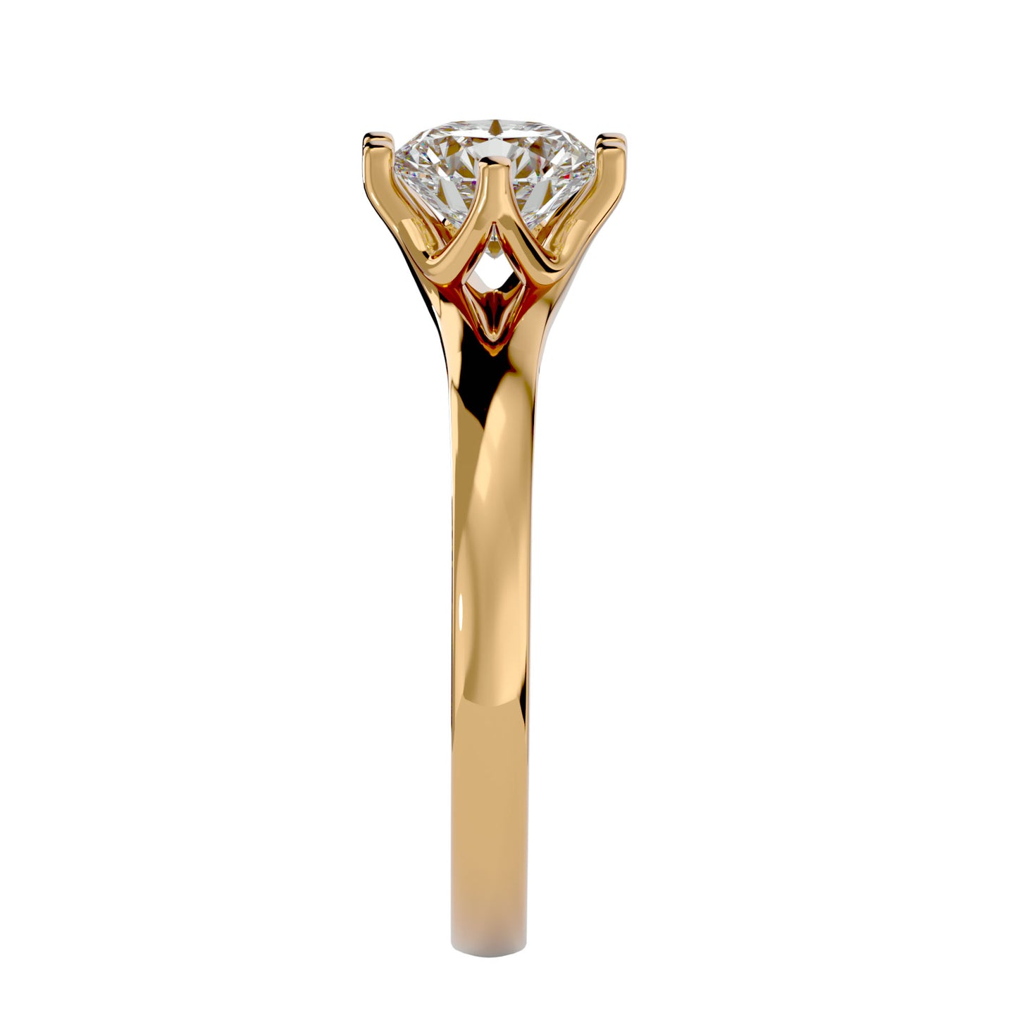 Classic side stone engagement ring