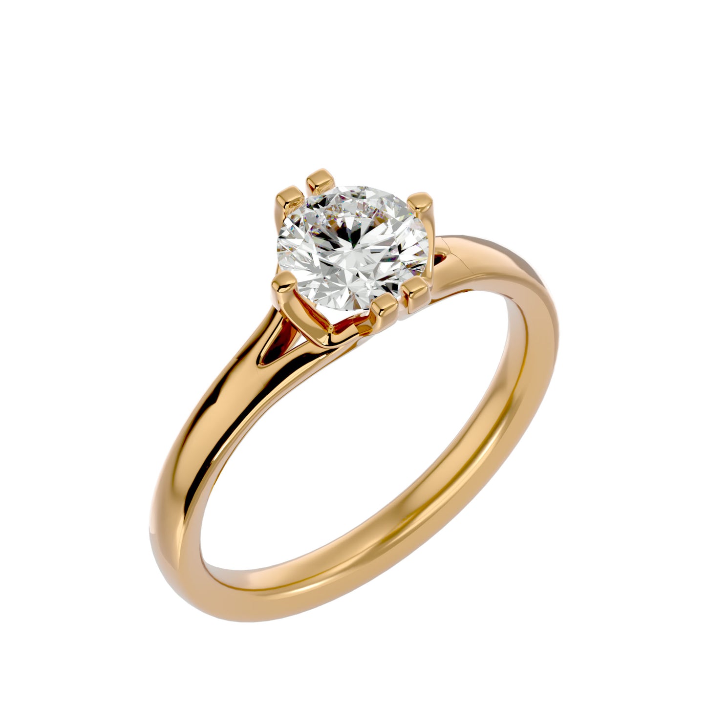 Classic side stone engagement ring