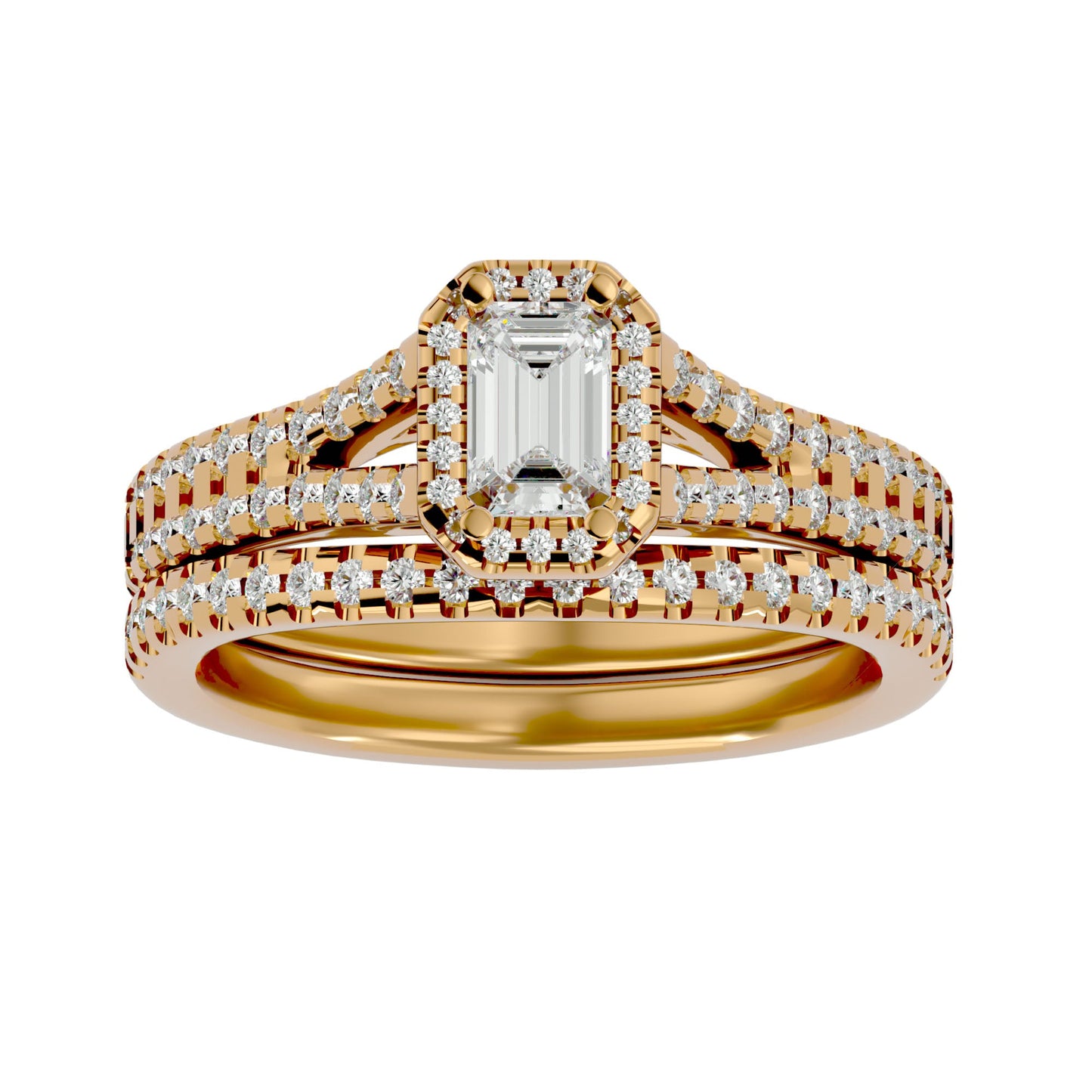 Maggie engagement ring and matching band