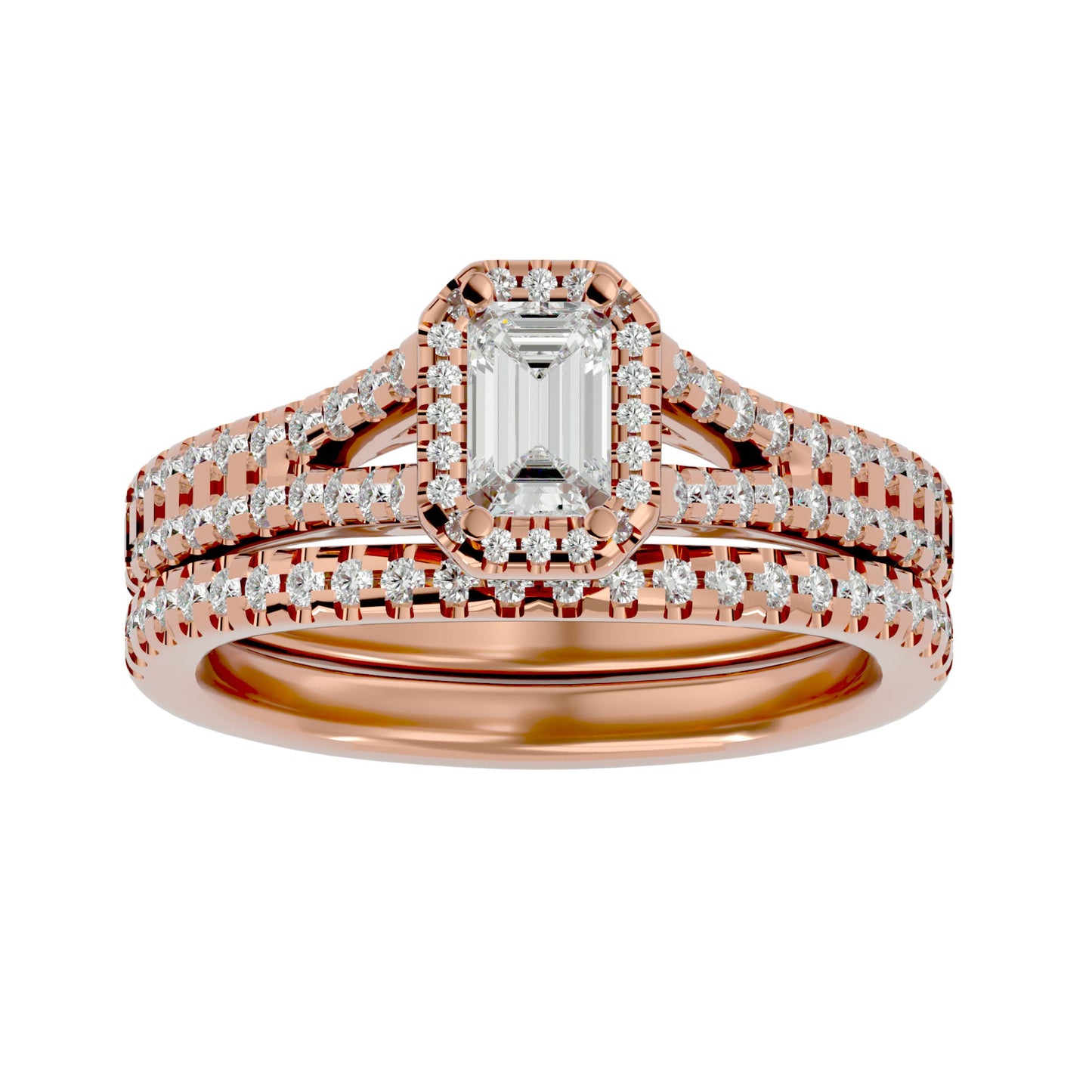 Maggie engagement ring and matching band