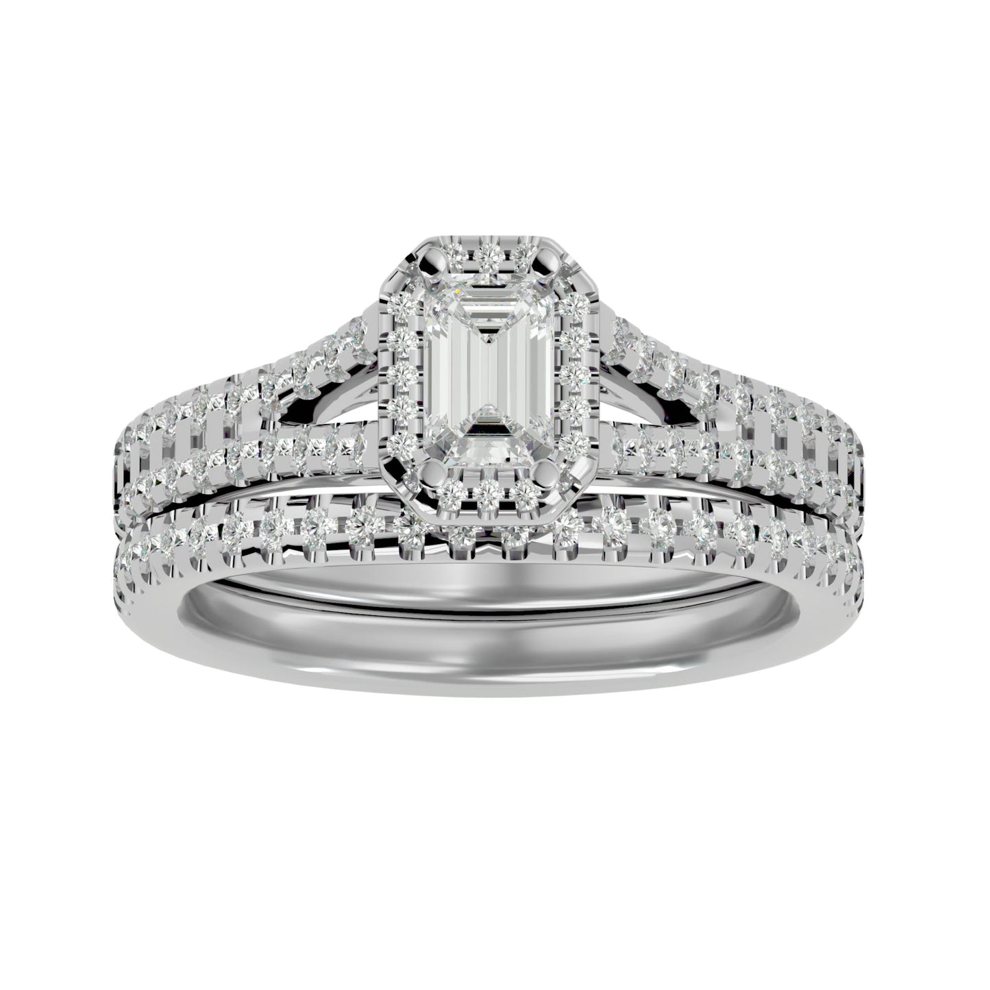 Maggie engagement ring and matching band