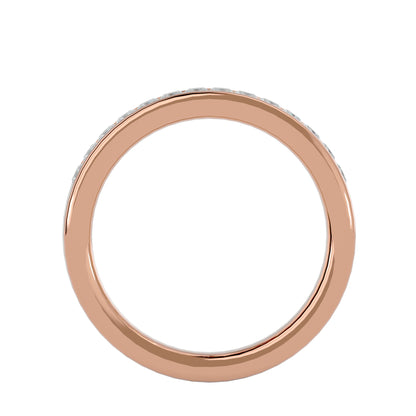 Classic princess channel half eternity diamond ring