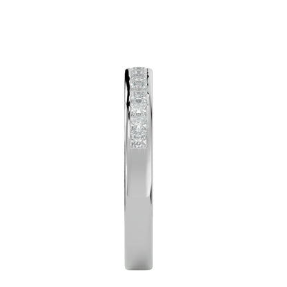Classic princess channel half eternity diamond ring