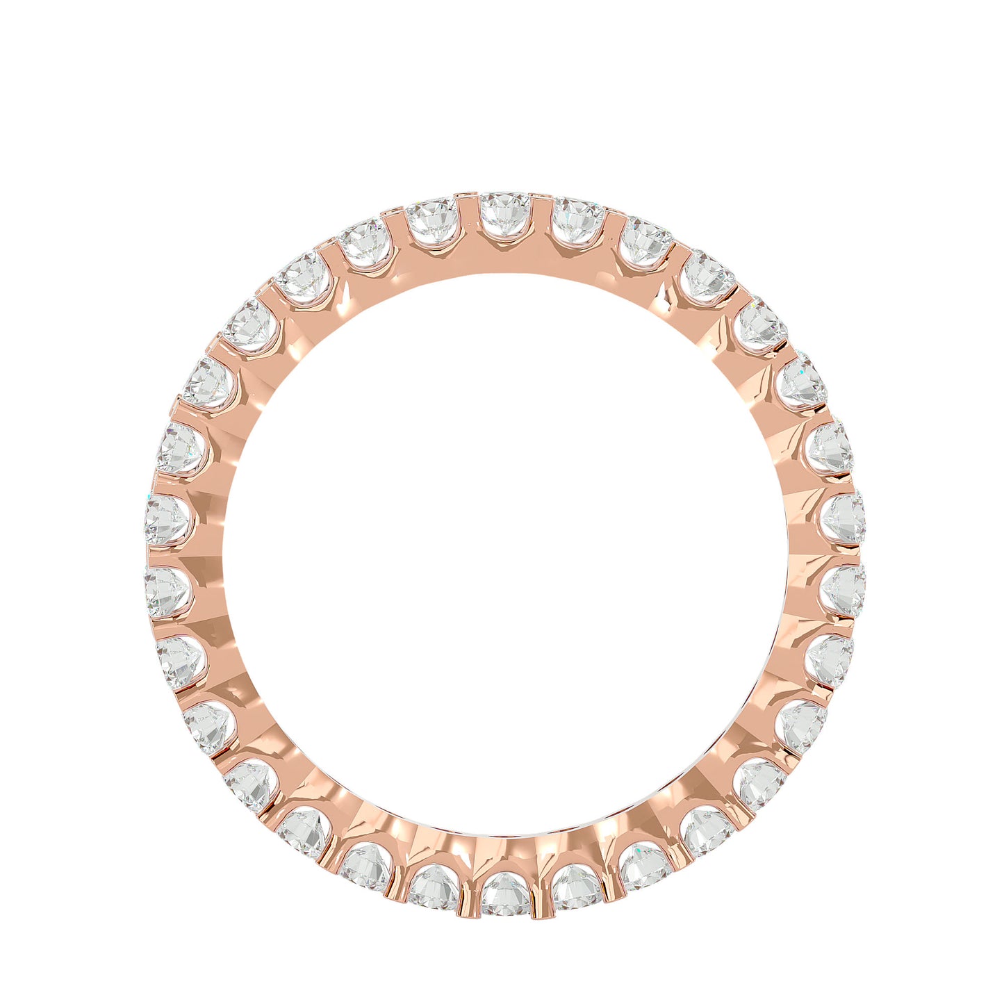 Infinity Round diamond eternity ring